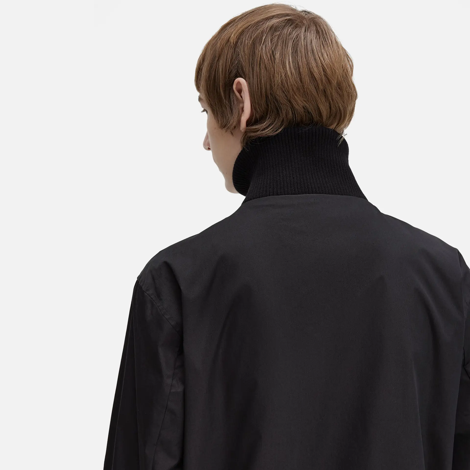 Fred Perry Knitted Rip Tennis Bomber Jacket Black