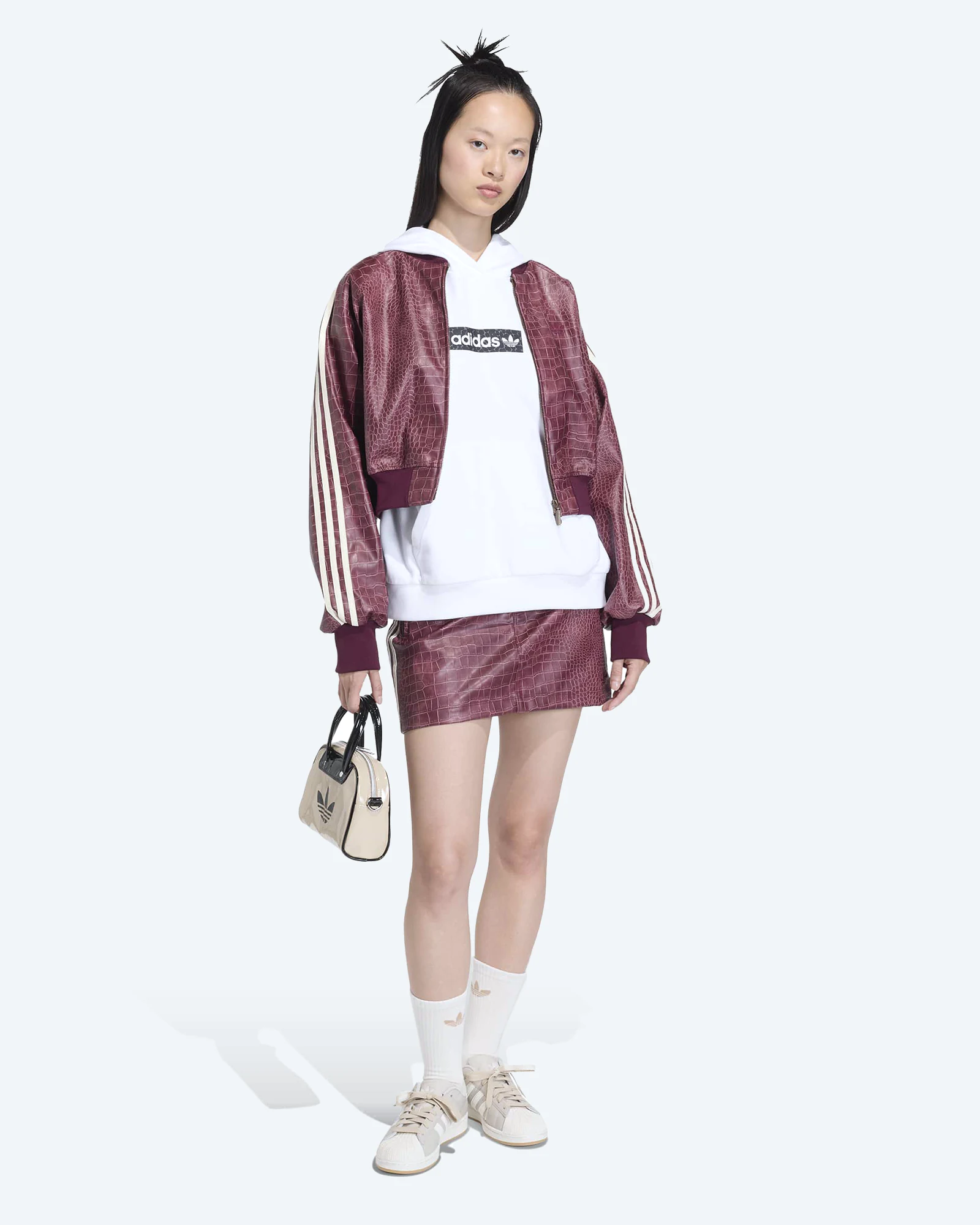 SST Pleather Jacket Maroon