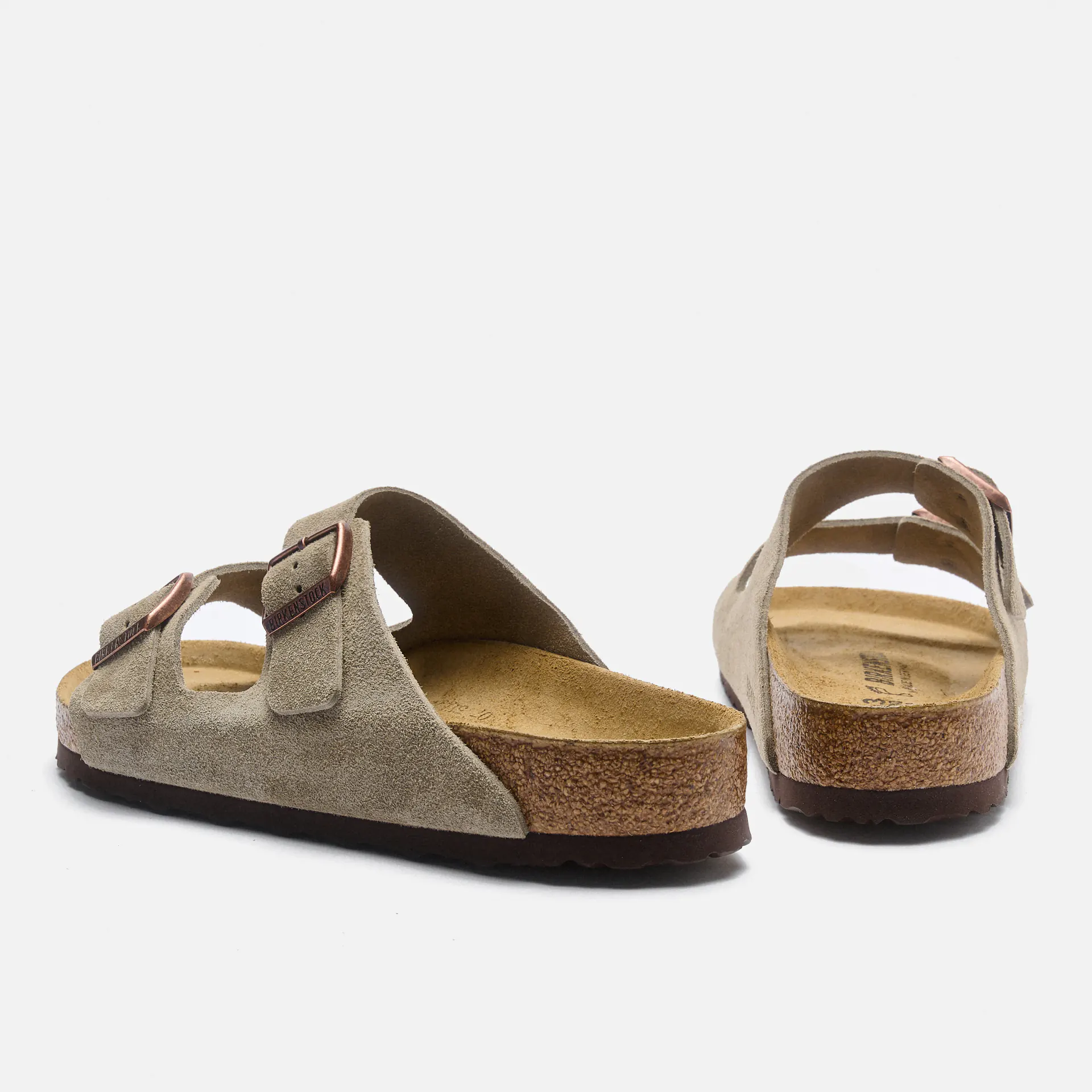 Birkenstock Arizona Suede Leather Sandals Taupe