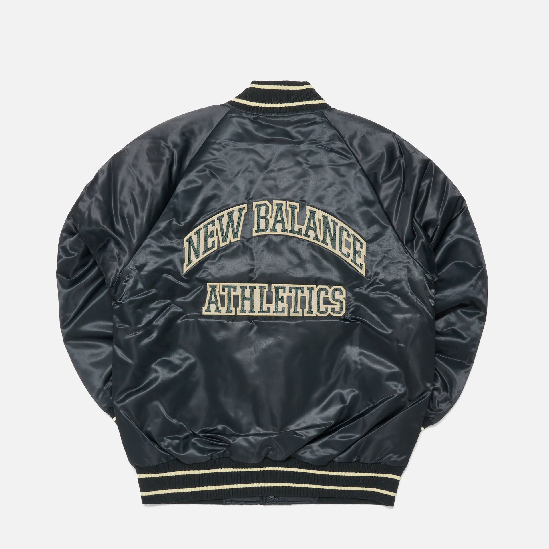New Balance Athletics Varsity Satin Bomber Jacket Black