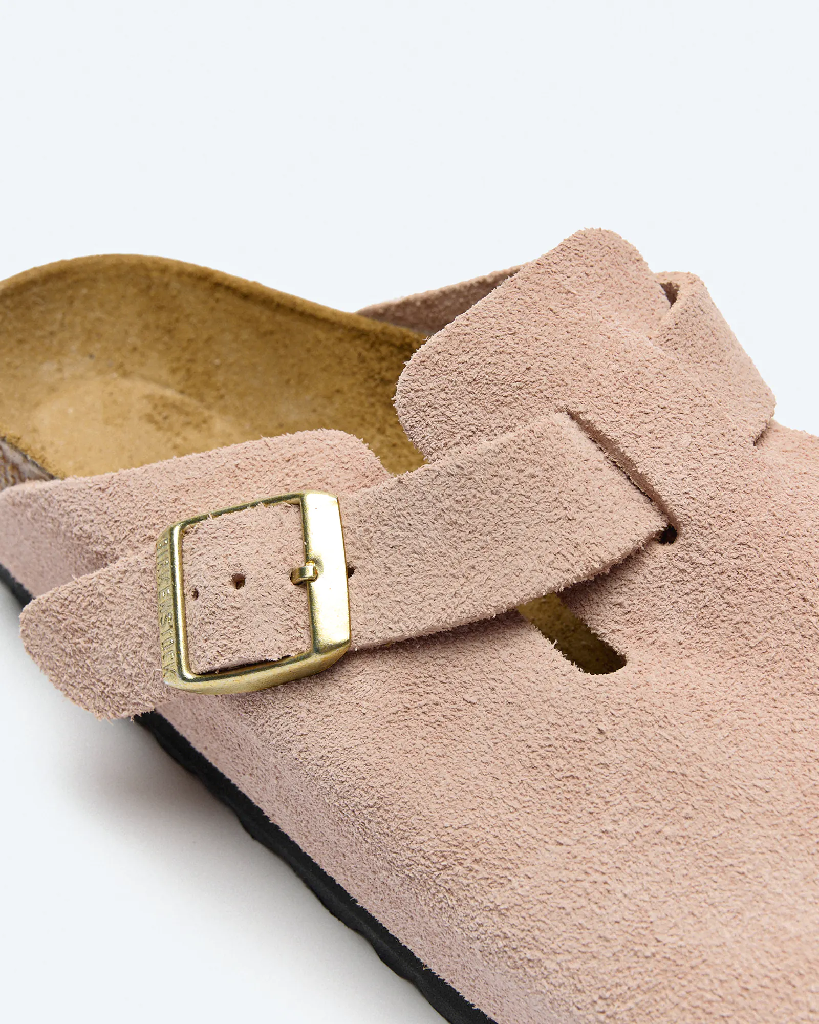 Birkenstock Boston Suede Leather (Narrow Fit) Sandals Light Rose Birkenstock Boston Suede Leather (Narrow Fit) Sandals Light Rose
