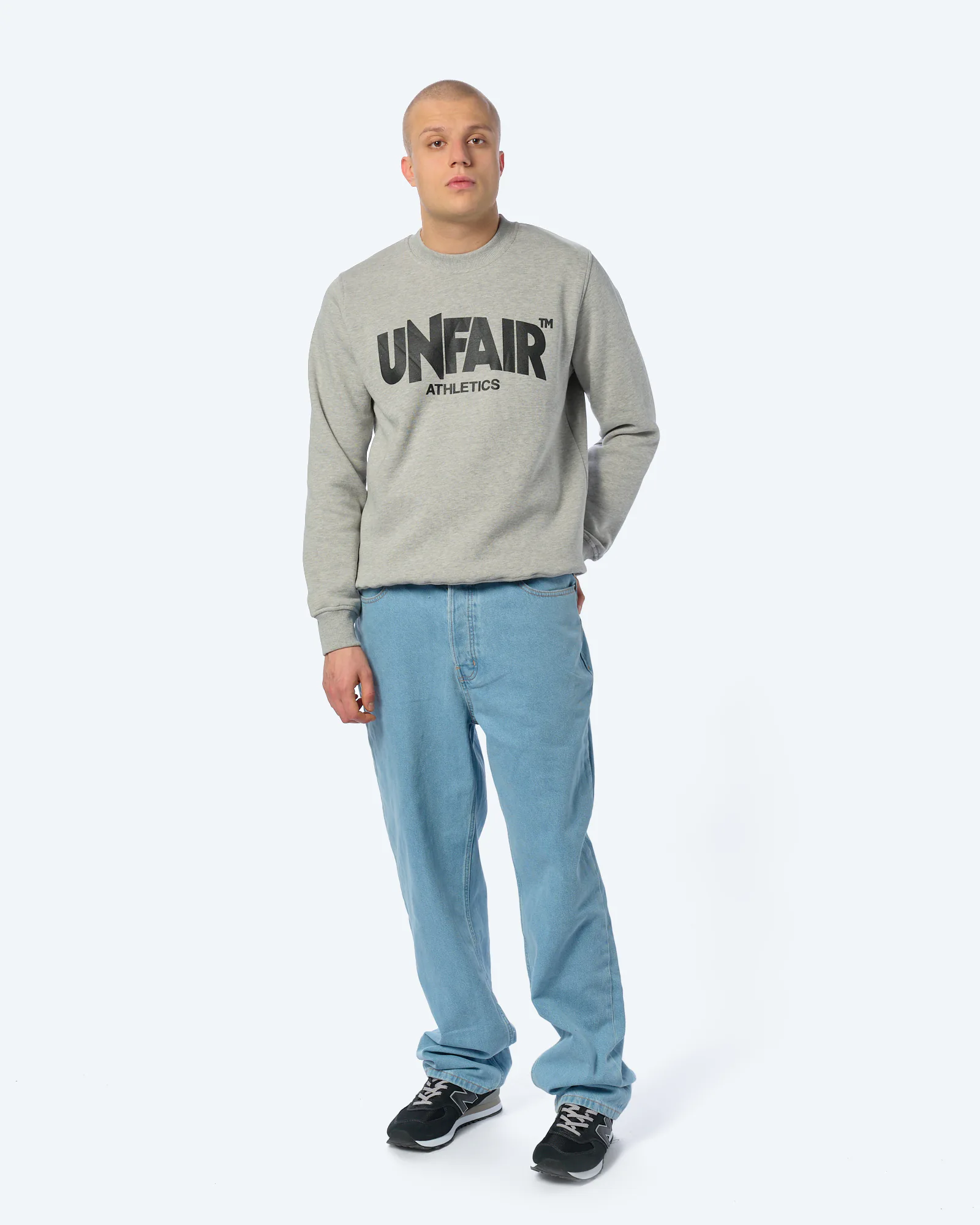 Unfair Athletics Classic Label Crewneck Grey Melange