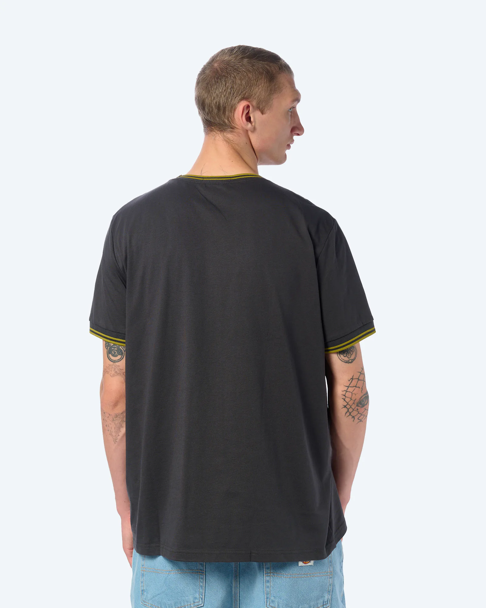 Fred Perry Twin Tipped T-Shirt Anchor Grey/Tennis Ball Yellow Fred Perry Twin Tipped T-Shirt Anchor Grey/Tennis Ball Yellow