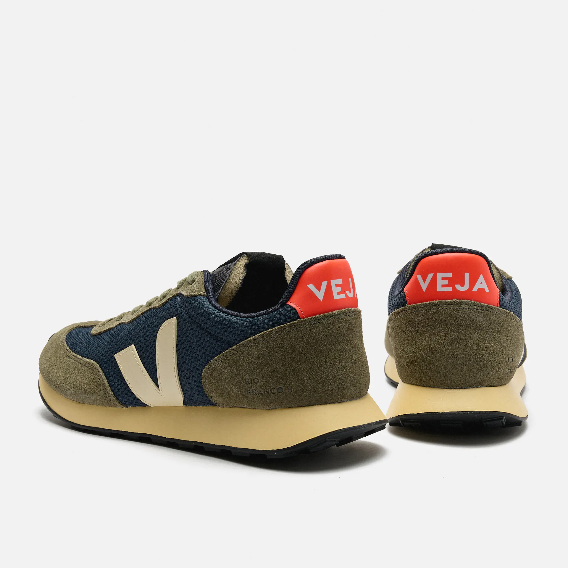 Veja Men Rio Branco II Sneaker Nautico Pierre Orange/Fluo