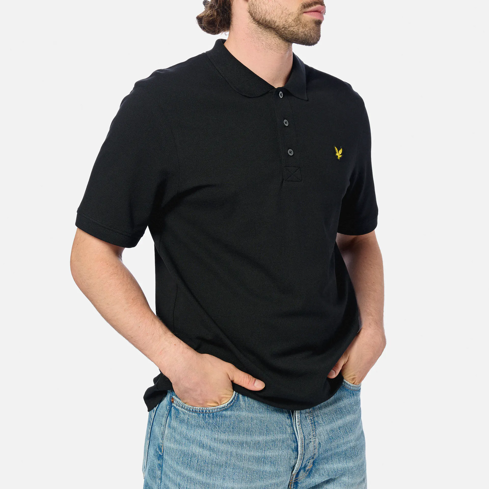 Lyle & Scott Plain Polo Shirt Jet Black