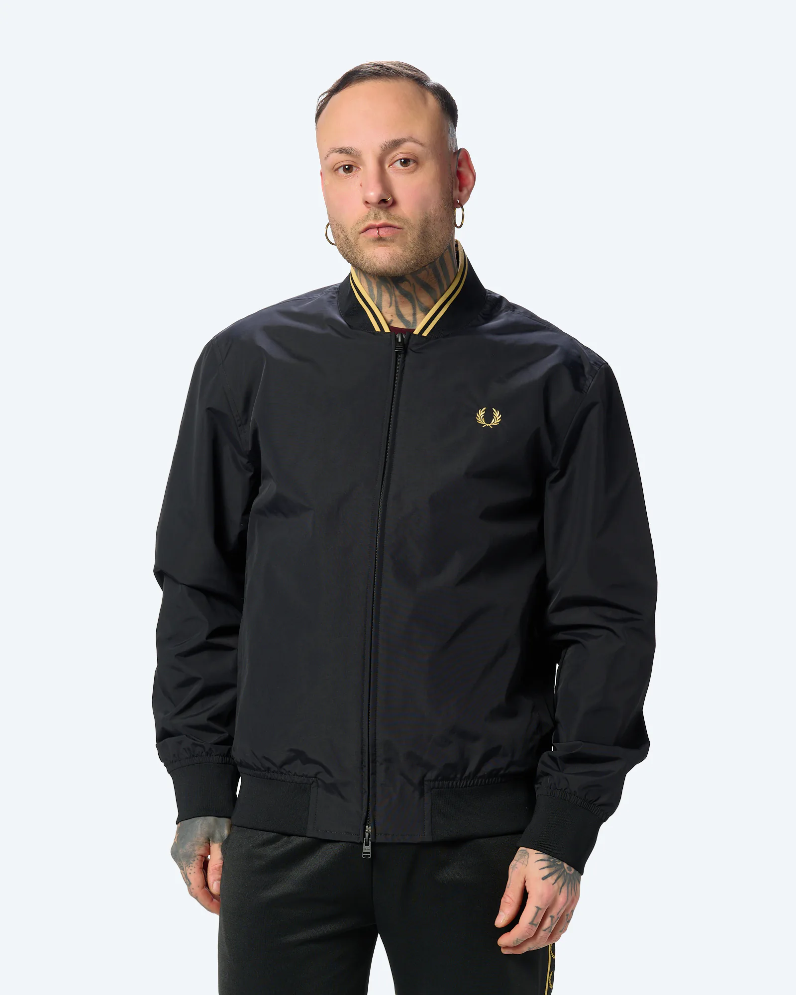 Fred Perry Brentham Bomber Jacket Black