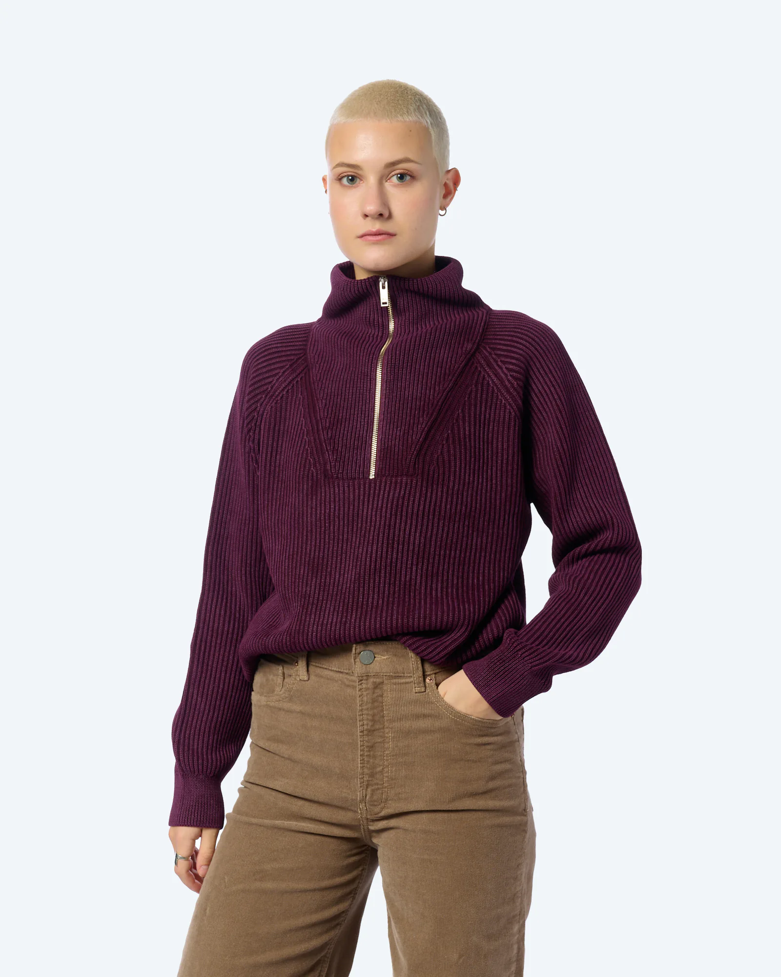 ARMEDANGELS RONYIAAS GMT DYE Pullover Dark Cranberry