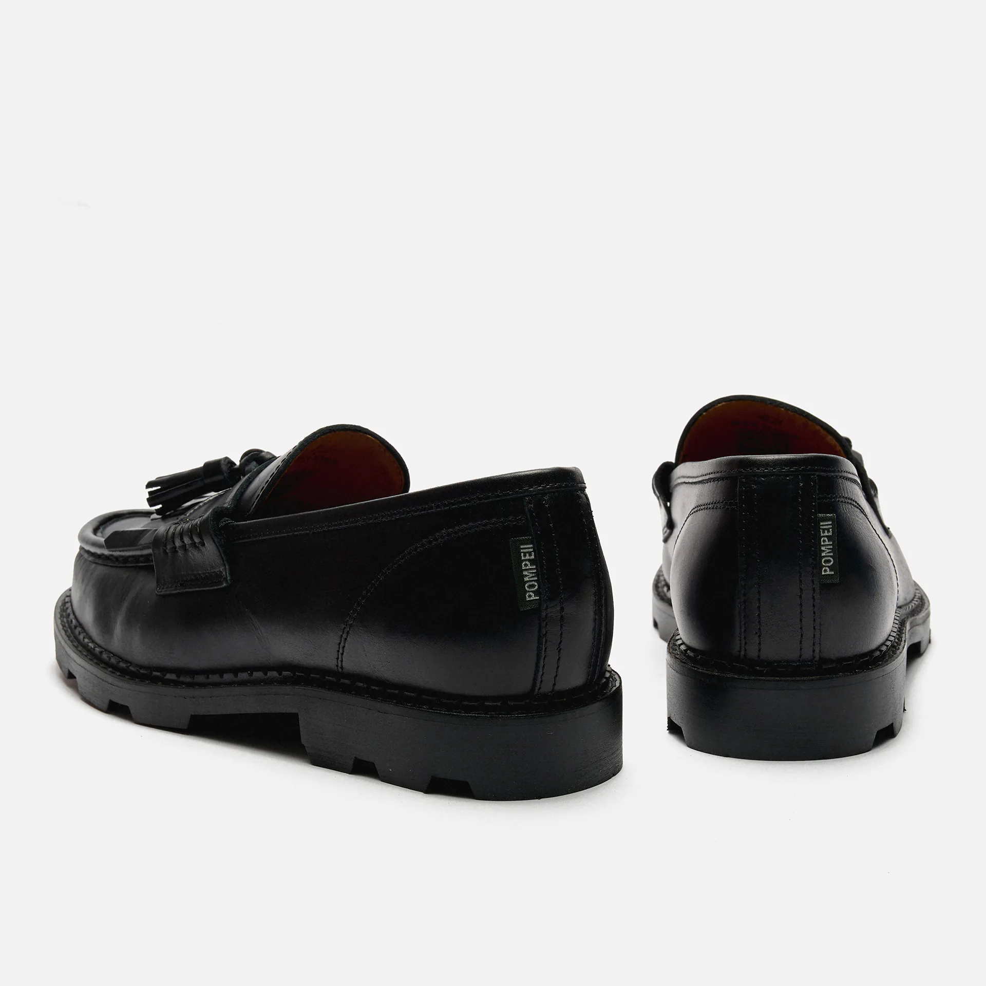 POMPEII Modena Leather Tassel Loafer Black