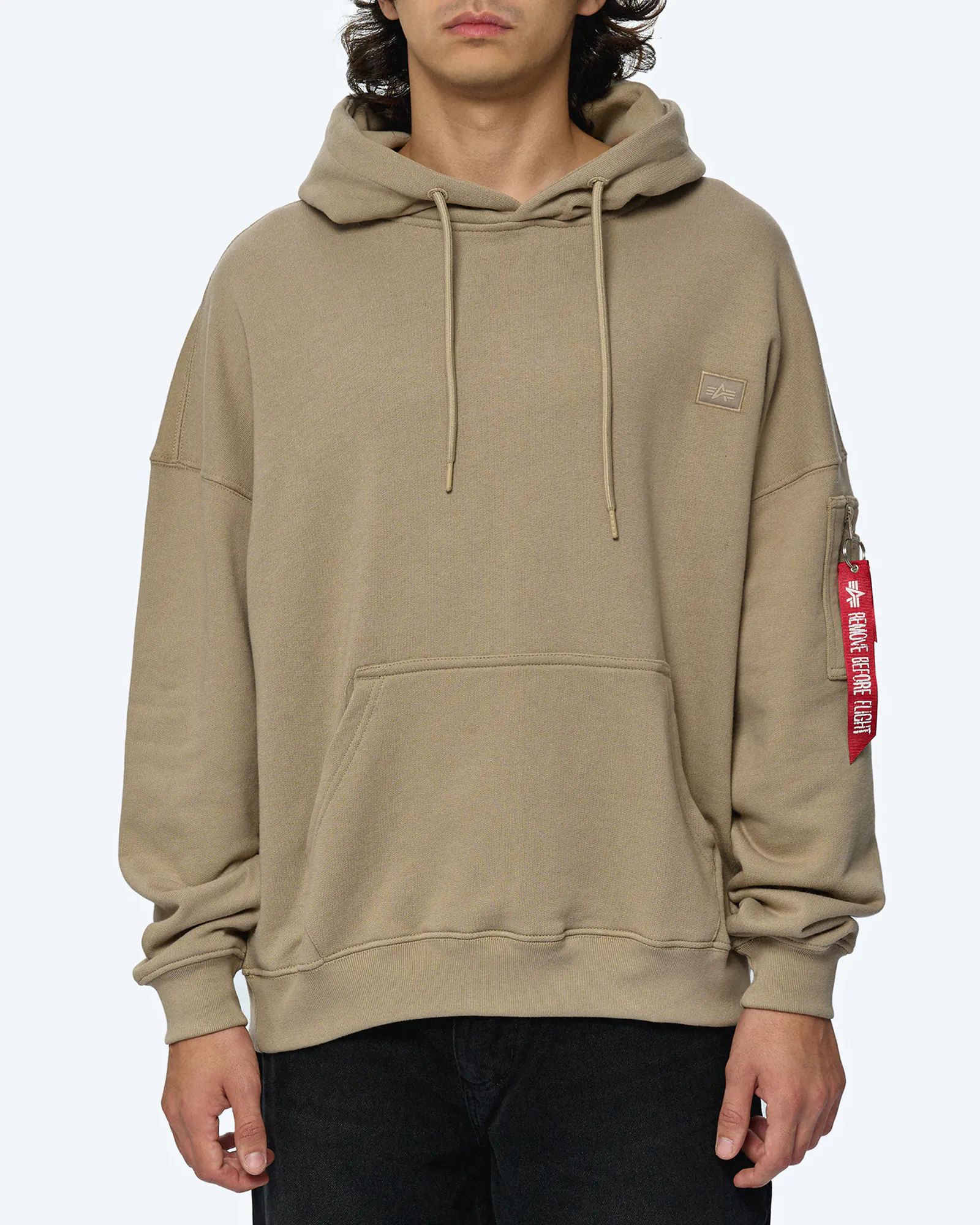 Alpha Industries Essentials RL Hoodie Beige Alpha Industries Essentials RL Hoodie Beige