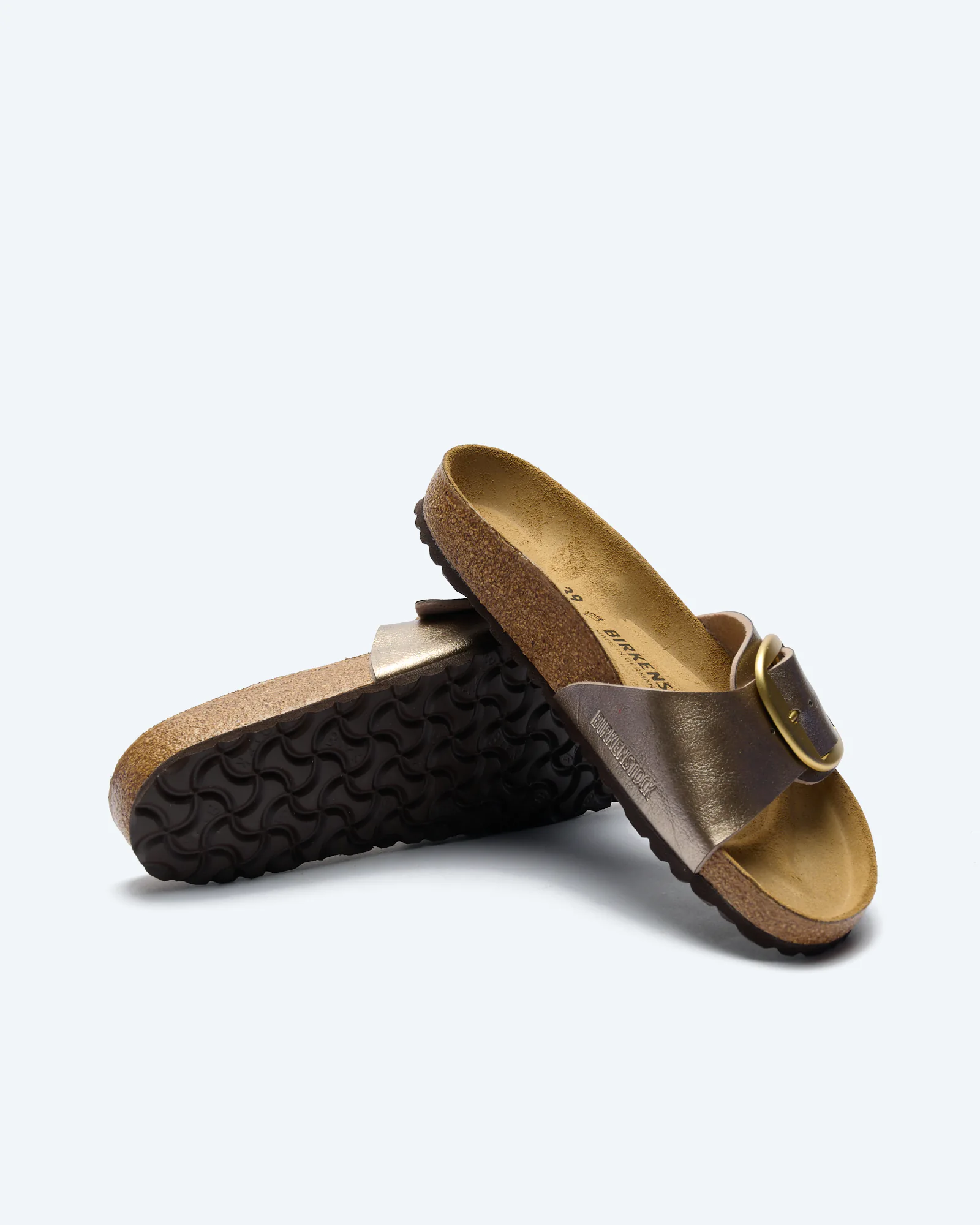Madrid Big Buckle Birko-Flor Sandals Graceful Taupe