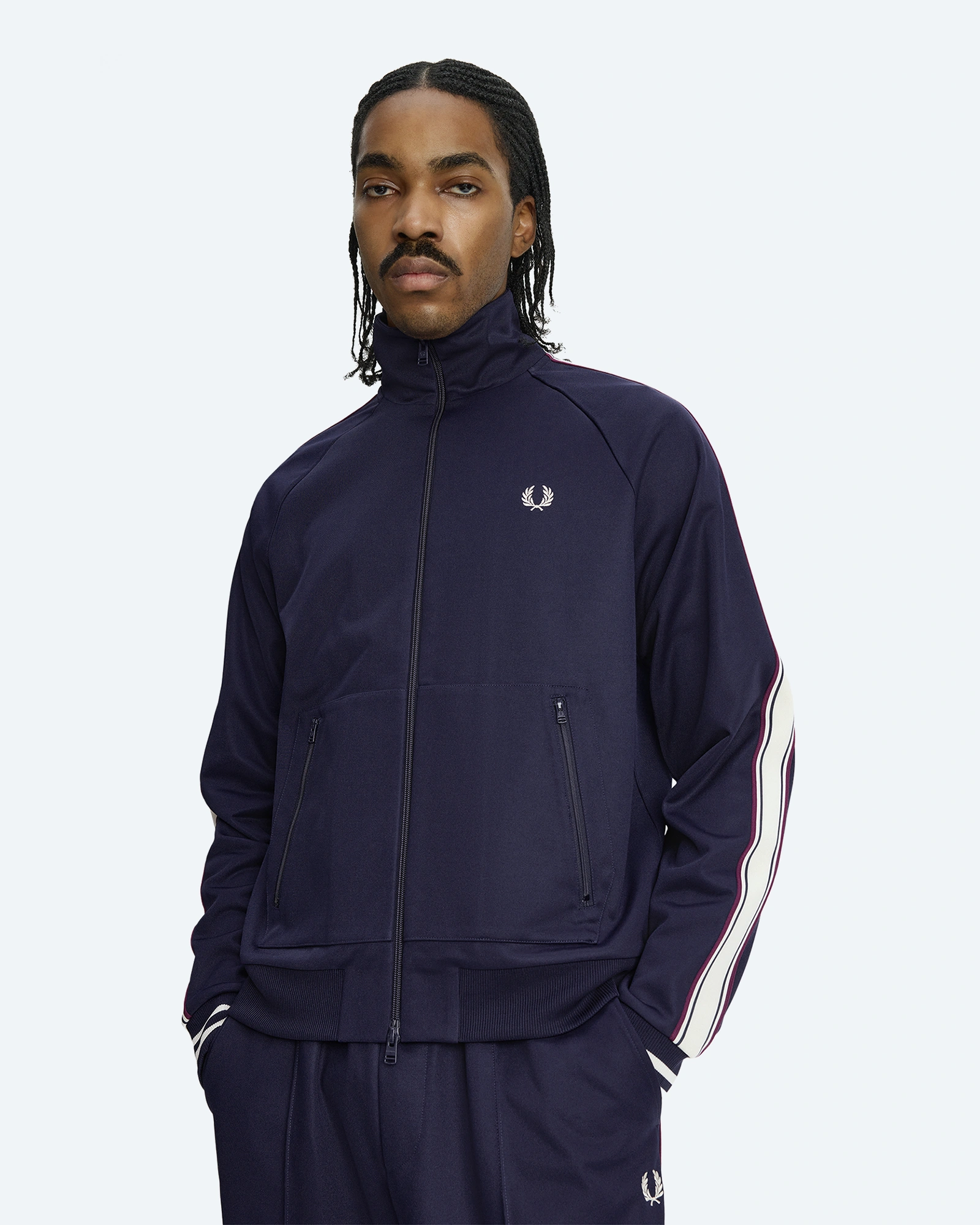 Bold Tipped Track Jacket Twilight Navy