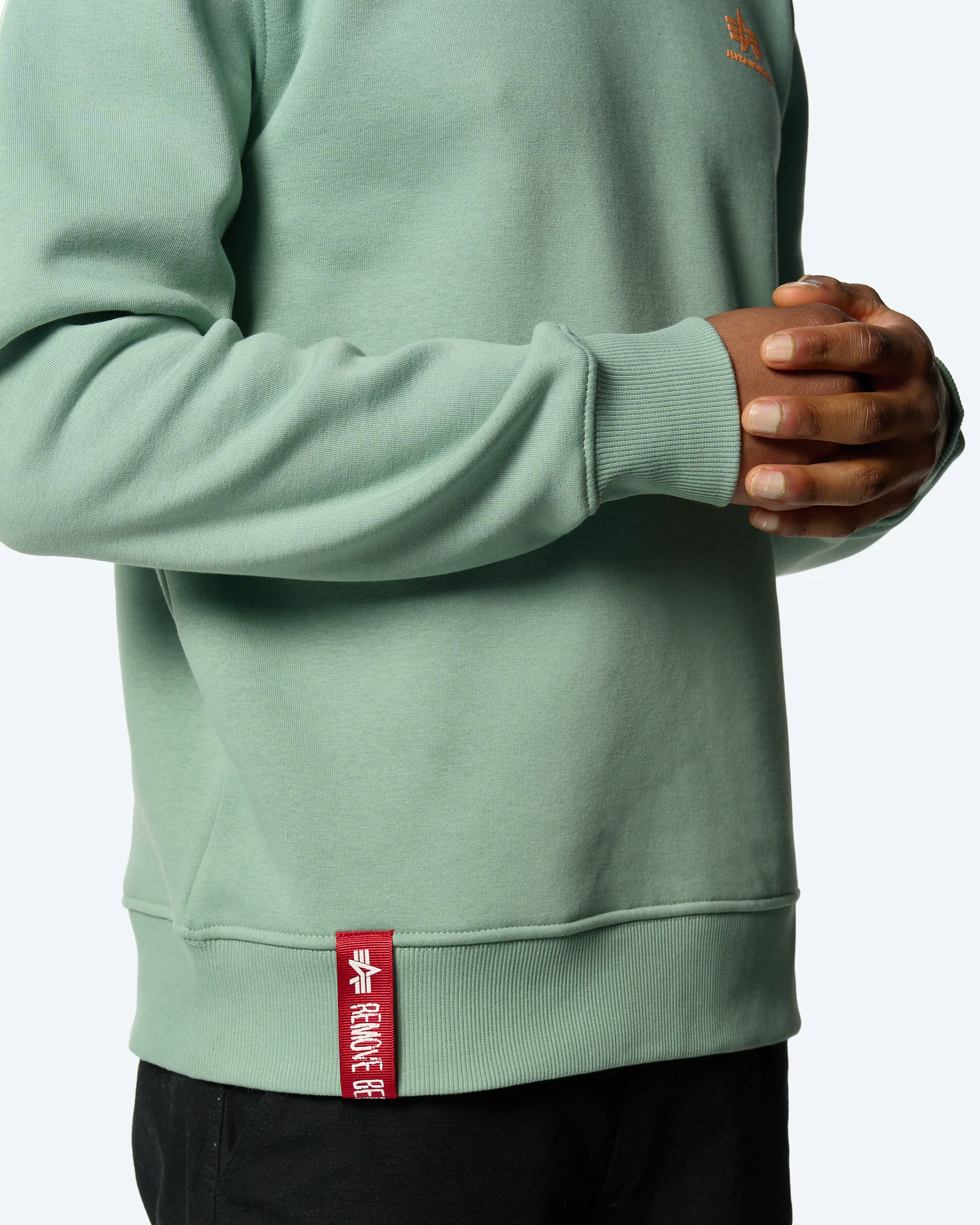 Alpha Industries Basic Sweater Small Logo Frosted Green
