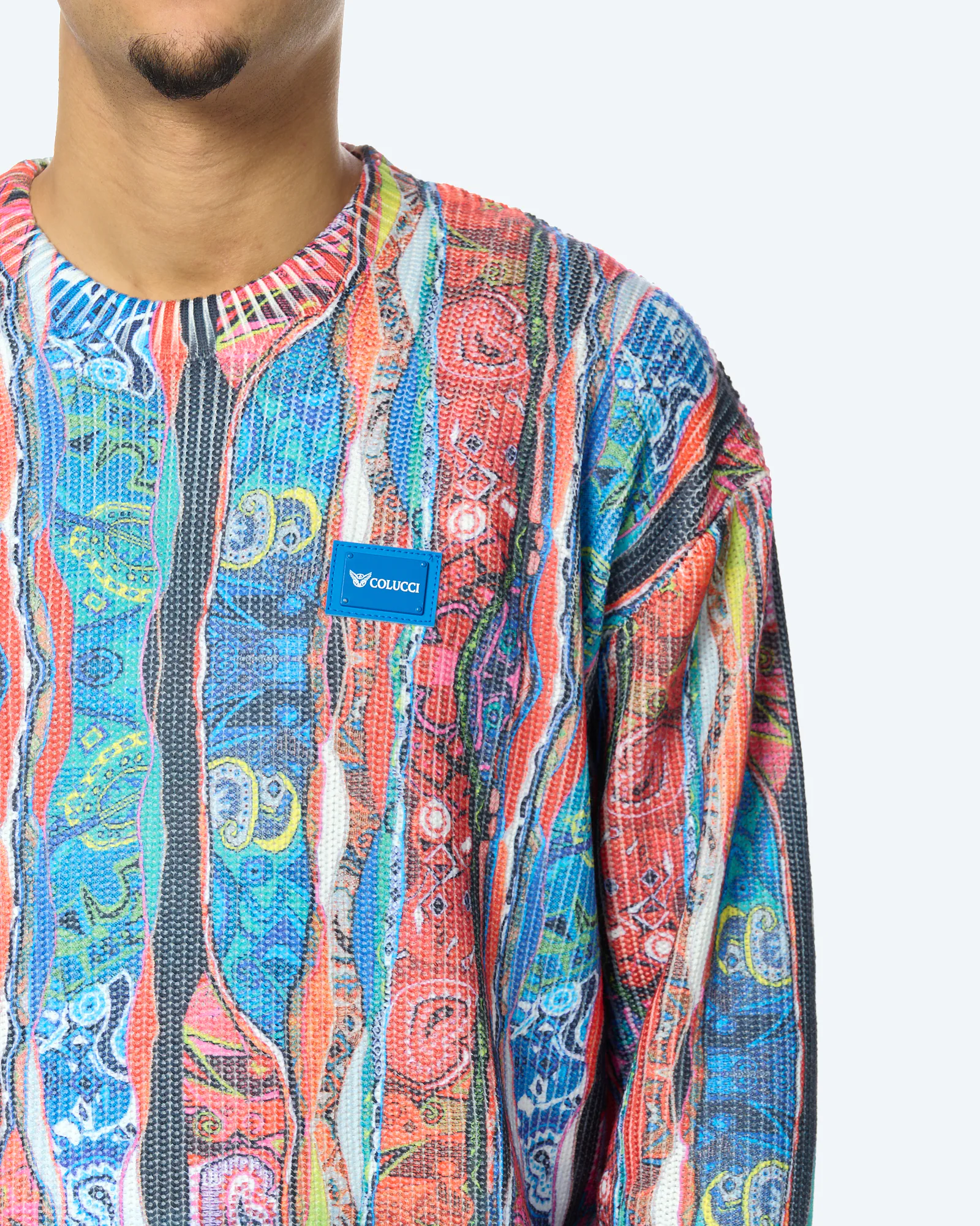 Colucci Signature Knit Crewneck Multicolored SIG AOP