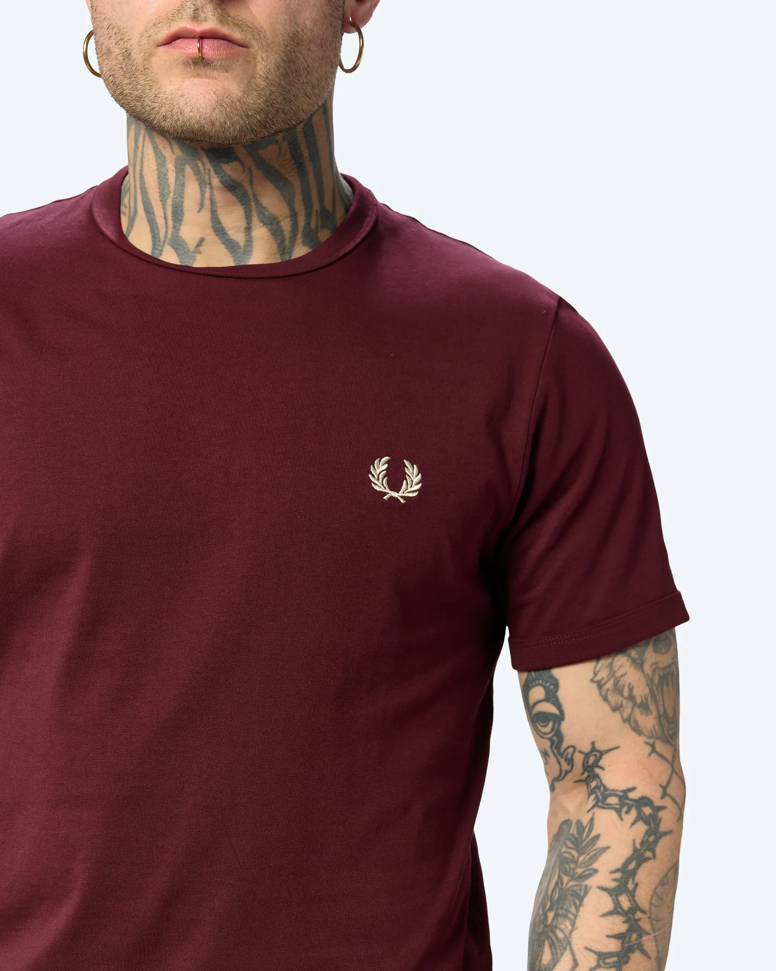 Fred Perry Ringer T-Shirt Oxblood