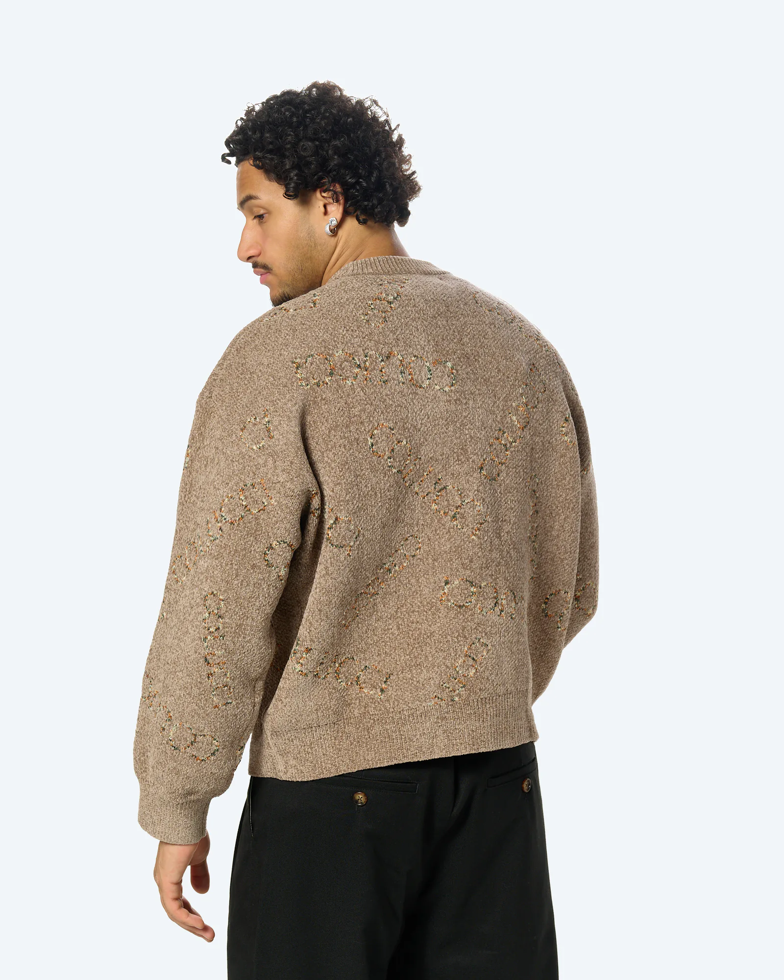 Chenille Jaquard Sweatshirt Grey/Multi