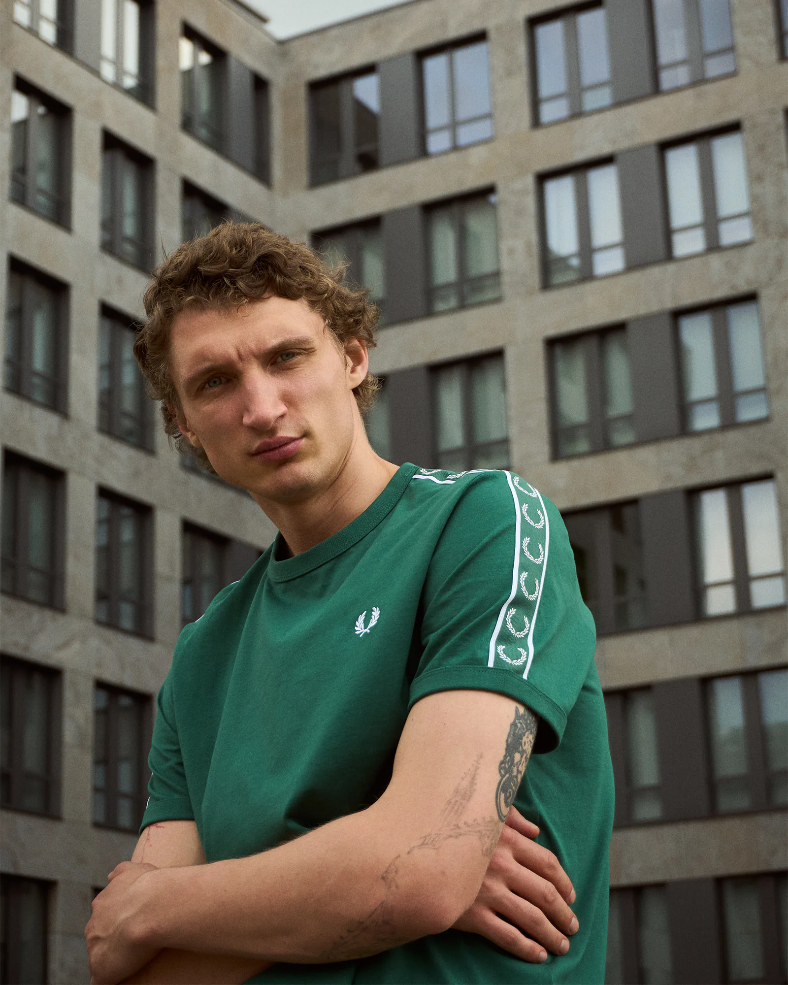 Contrast Tape Ringer T-Shirt Sport Green