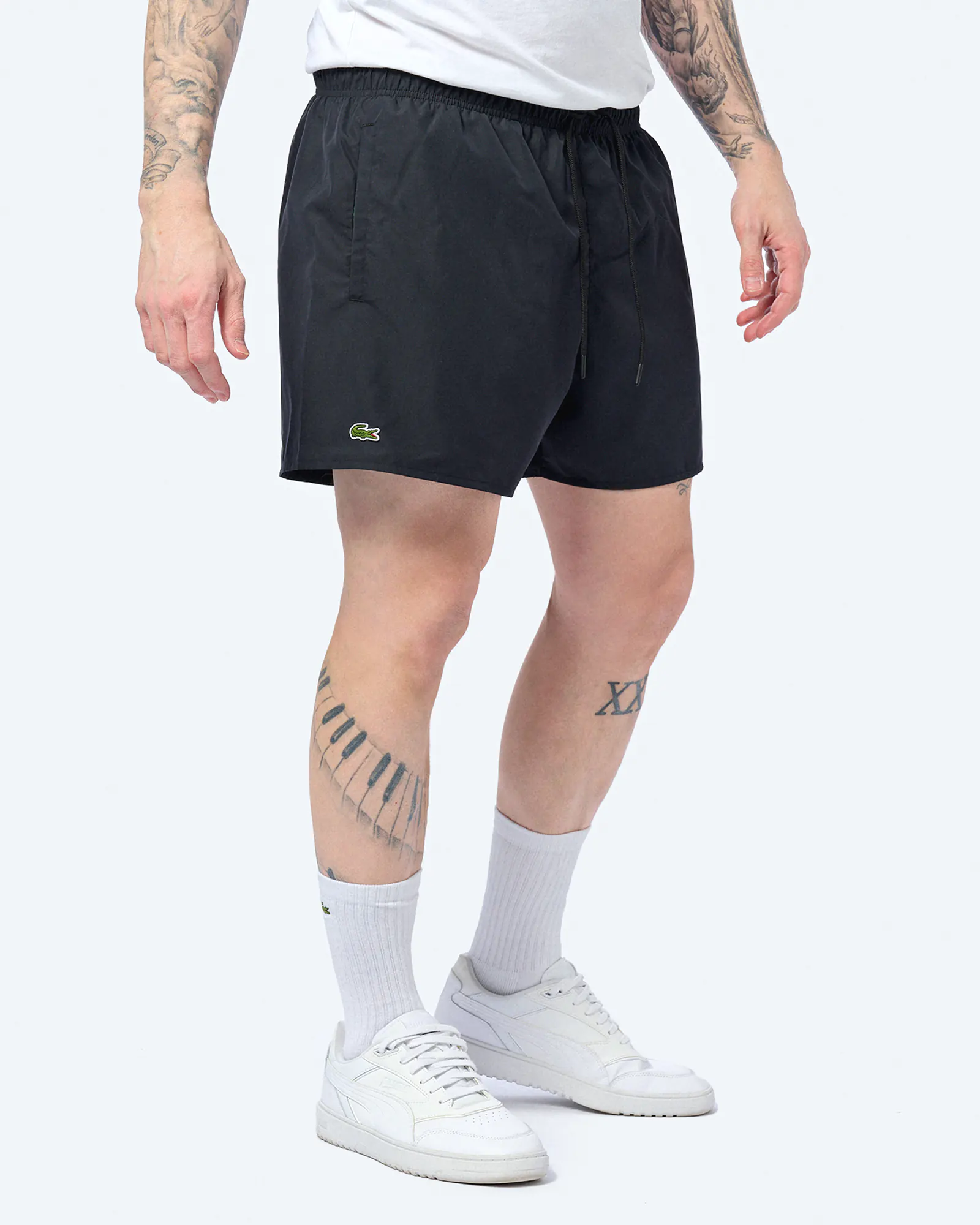 Lacoste Swim Shorts Black/Green Lacoste Swim Shorts Black/Green