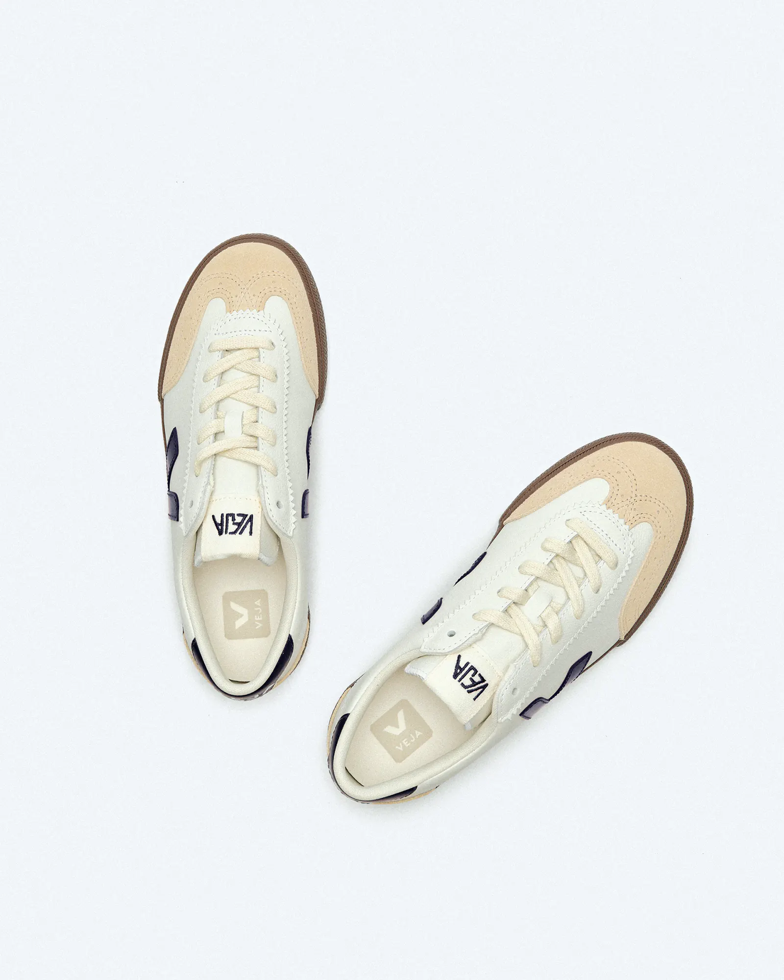 Veja Volley O.T. Leather Sneaker White Nautico Bark Veja Volley O.T. Leather Sneaker White Nautico Bark