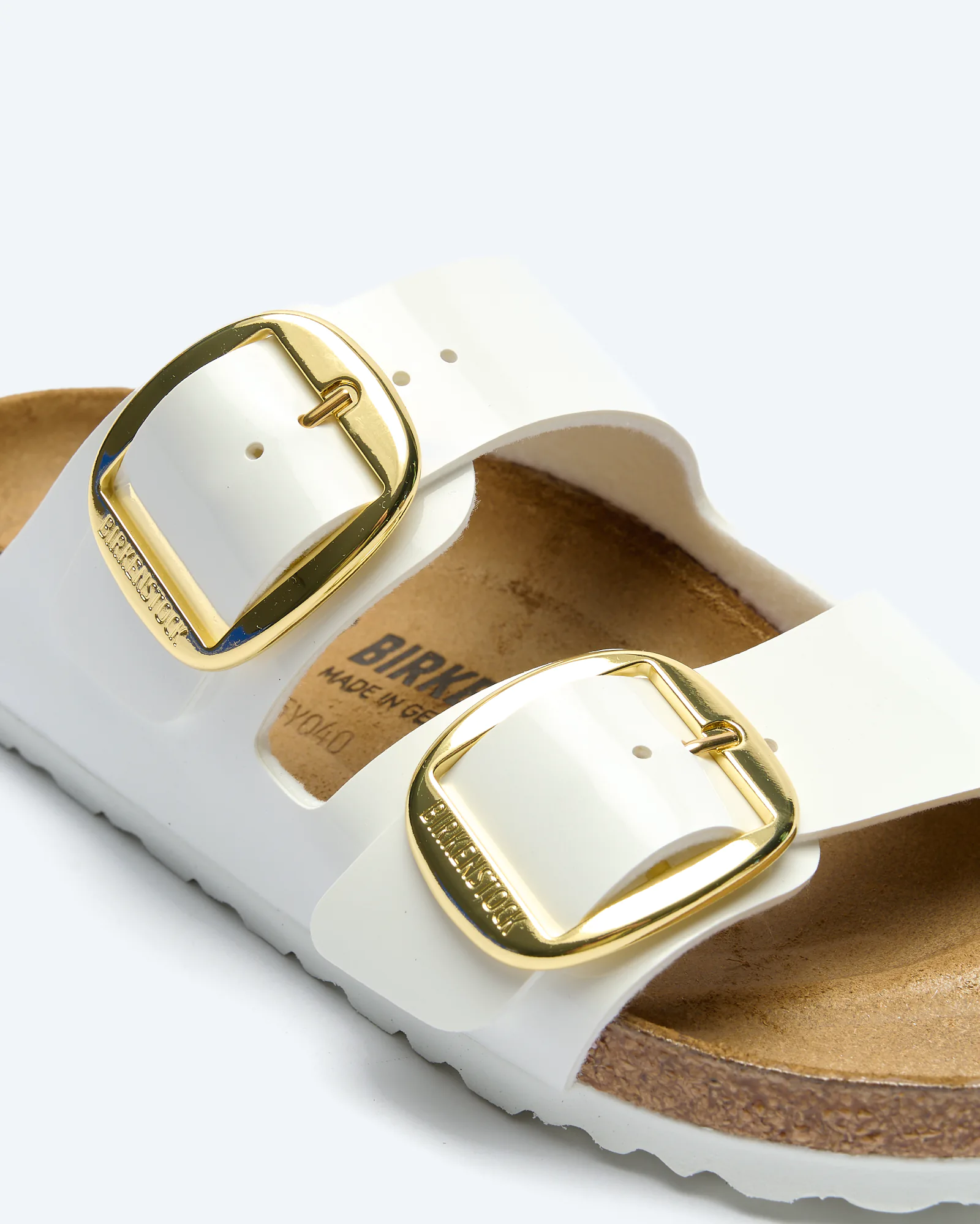 Birkenstock Arizona Big Buckle Birko-Flor Sandals Patent White