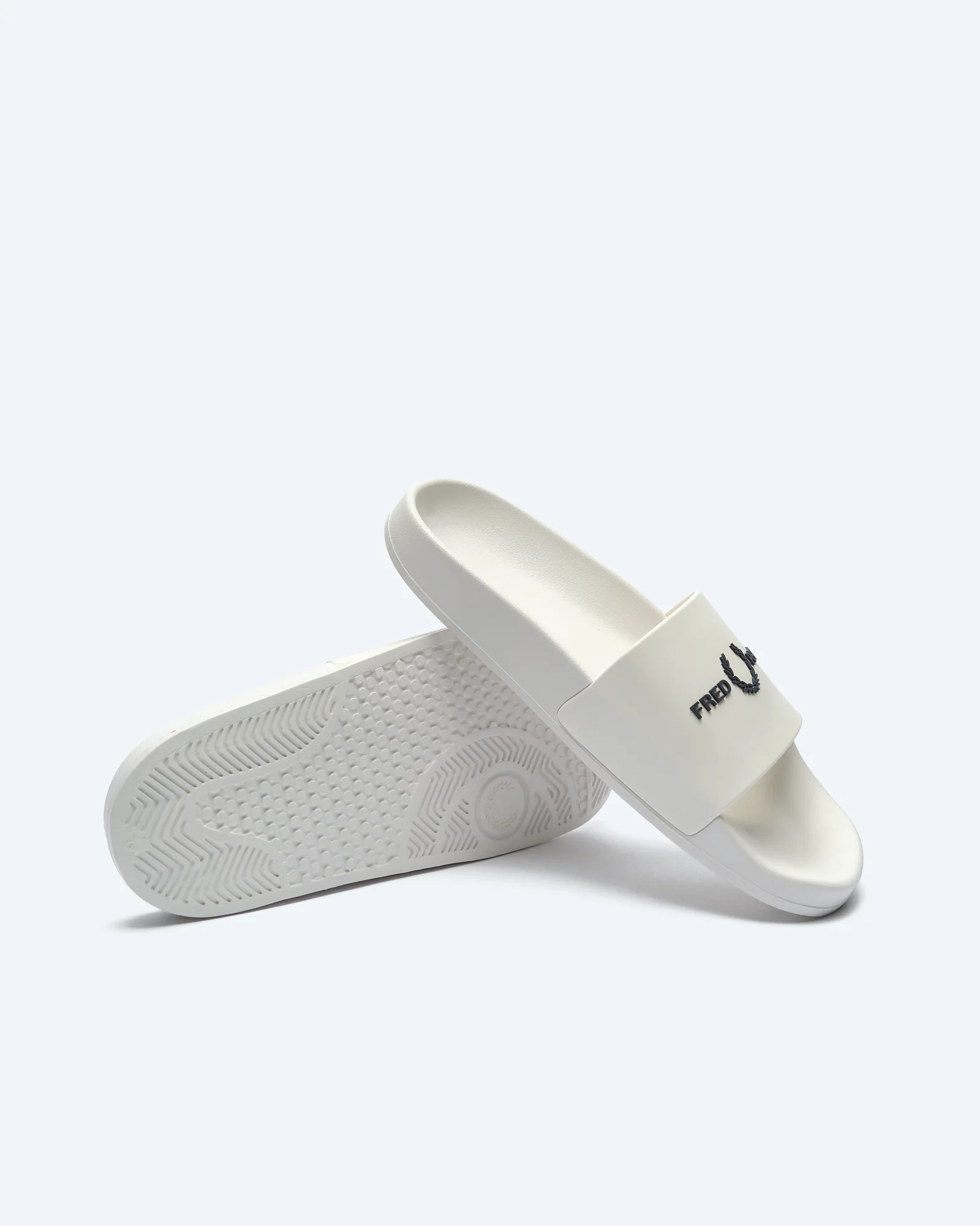 Fred Perry Branded Slides White