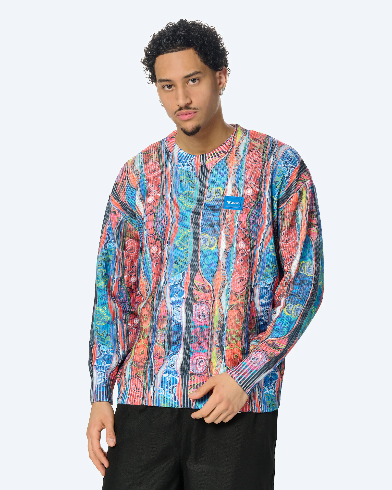 Colucci Signature Knit Crewneck Multicolored SIG AOP