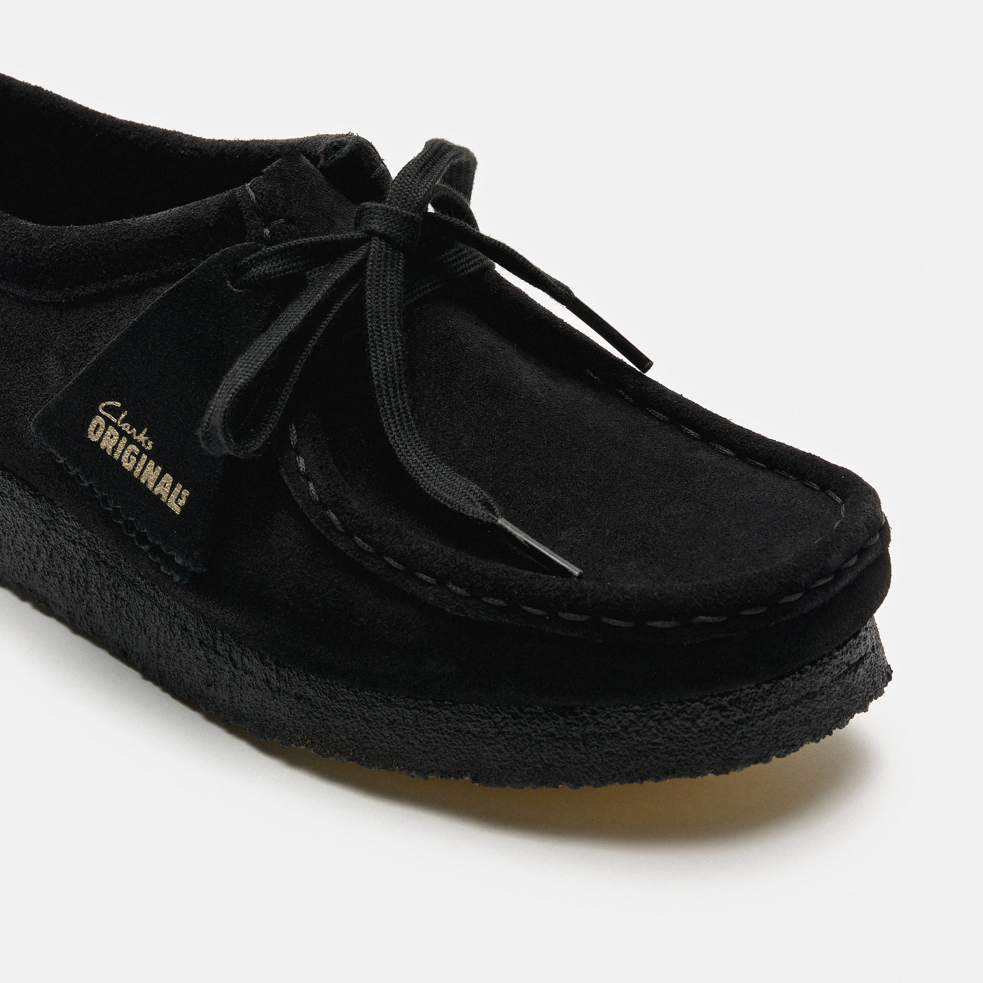 Clarks Women's Wallabee Suede Shoes Black