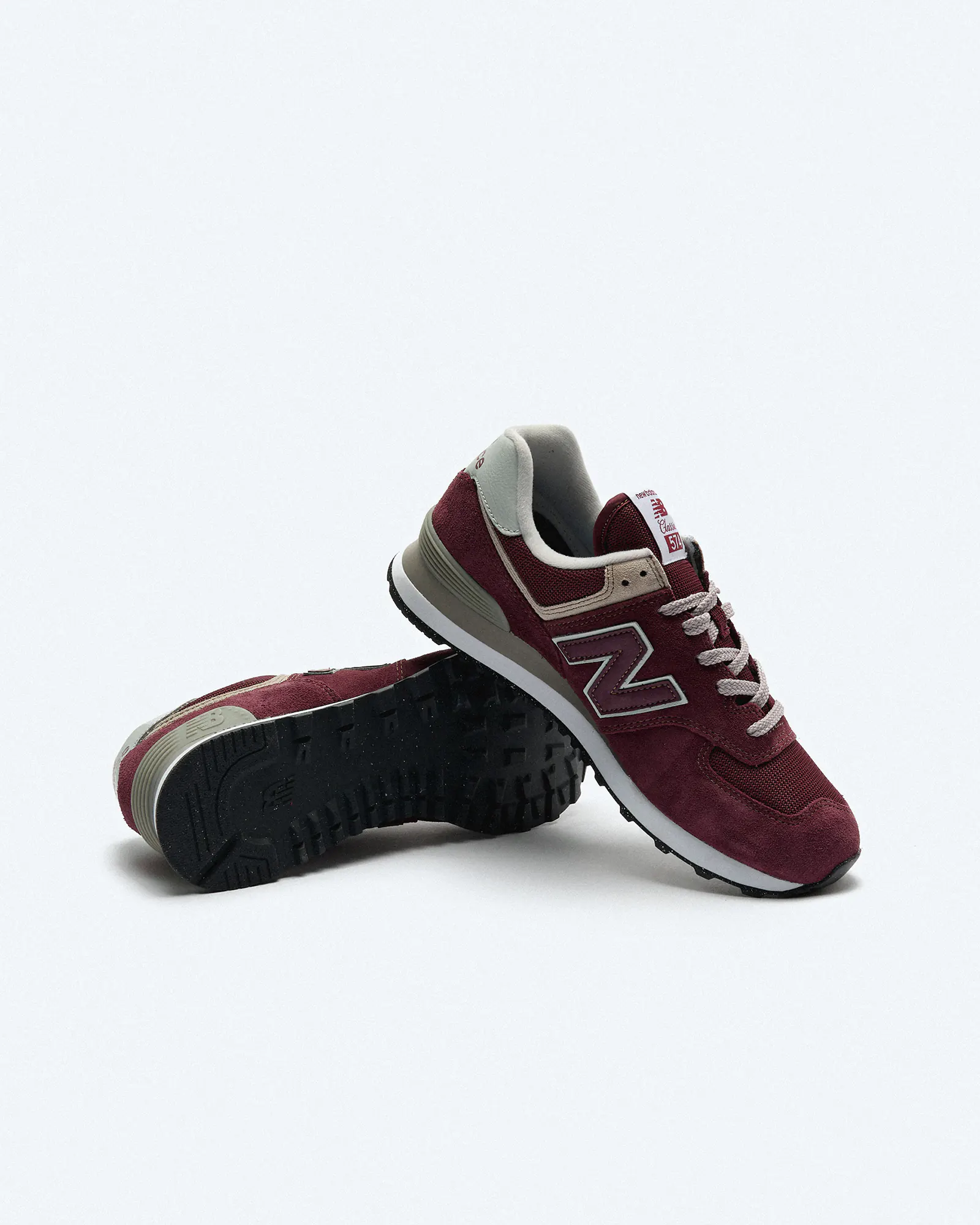 New Balance ML574 EVM Sneaker Burgundy/Corewhite New Balance ML574 EVM Sneaker Burgundy/Corewhite