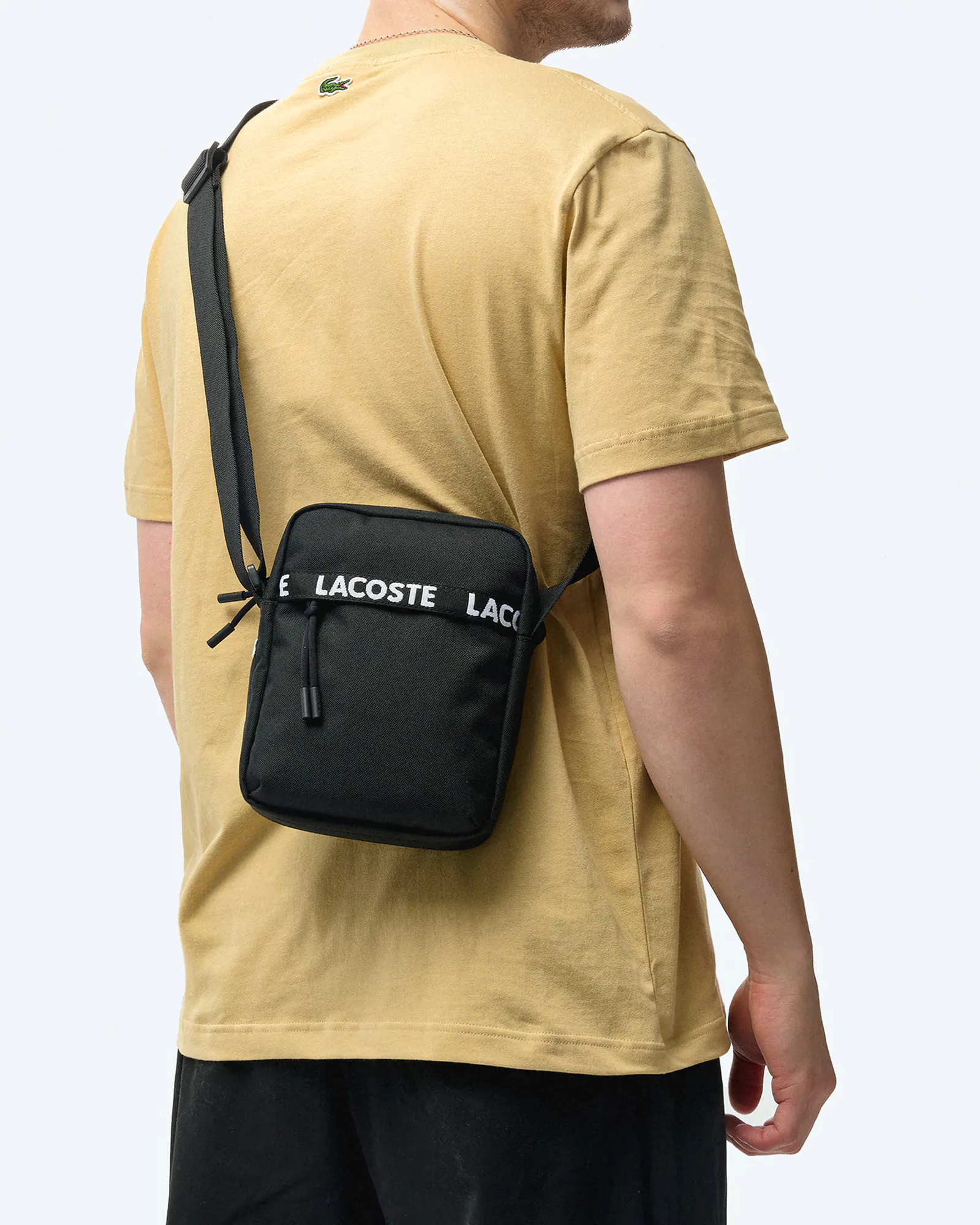 Lacoste Vertical Camera Bag Tape Noir