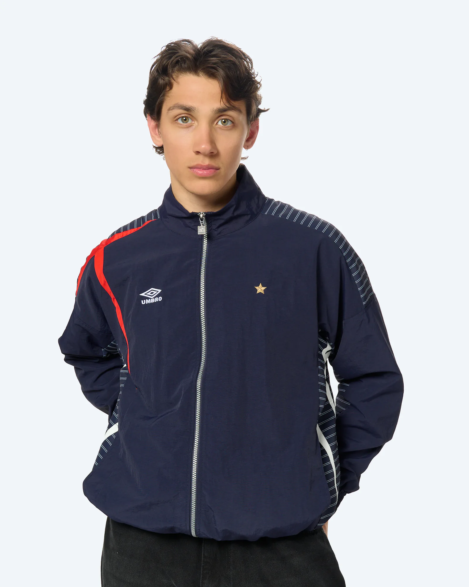 Umbro Relaxed Track Jacket Baritone Blue/Brilliant White/Goji Berry