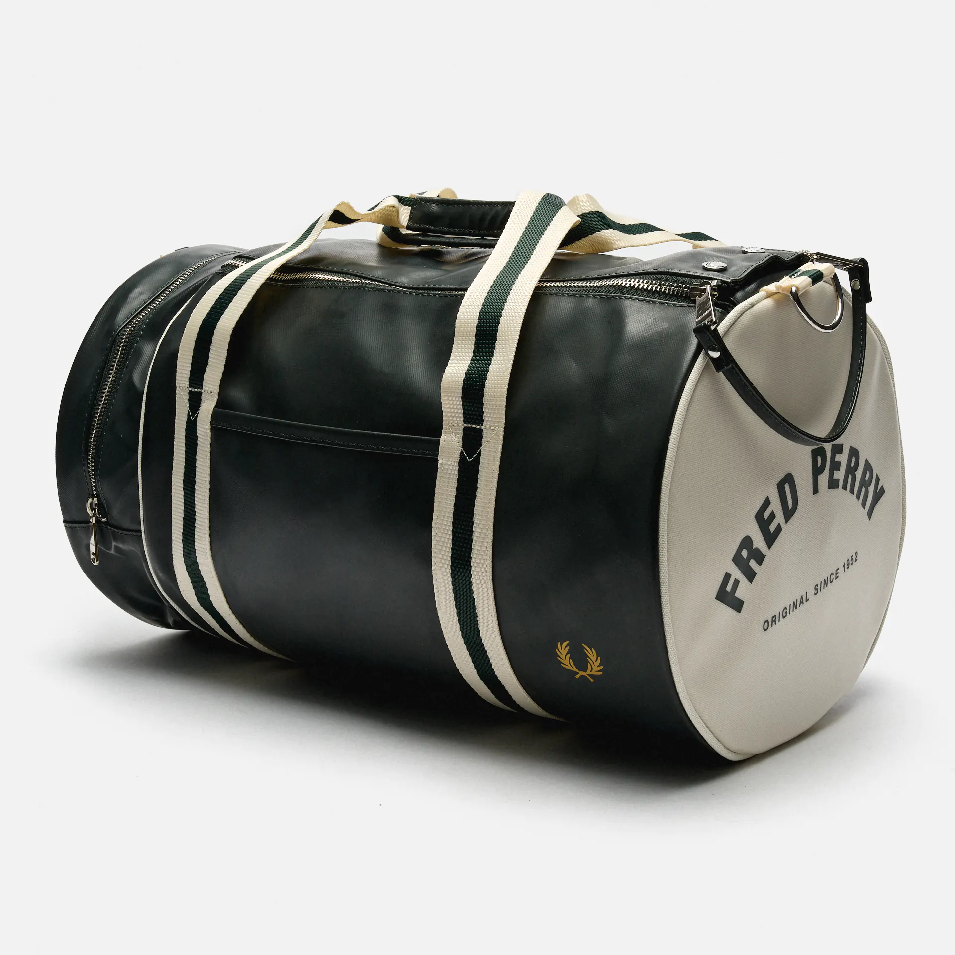 Fred Perry Classic Barrel Bag Night Green Ecru