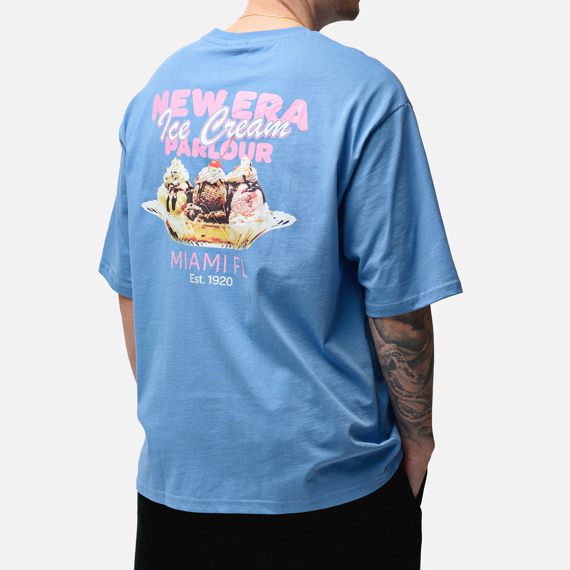 New Era Food Graphic Oversized T-Shirt Blue