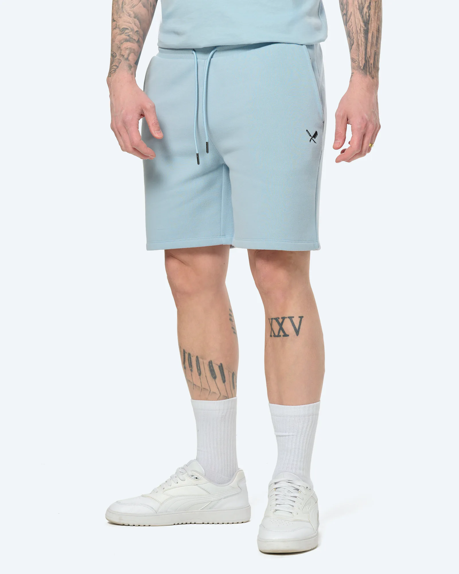 Distorted People Classic Peached Sweatshorts Celestial Blue