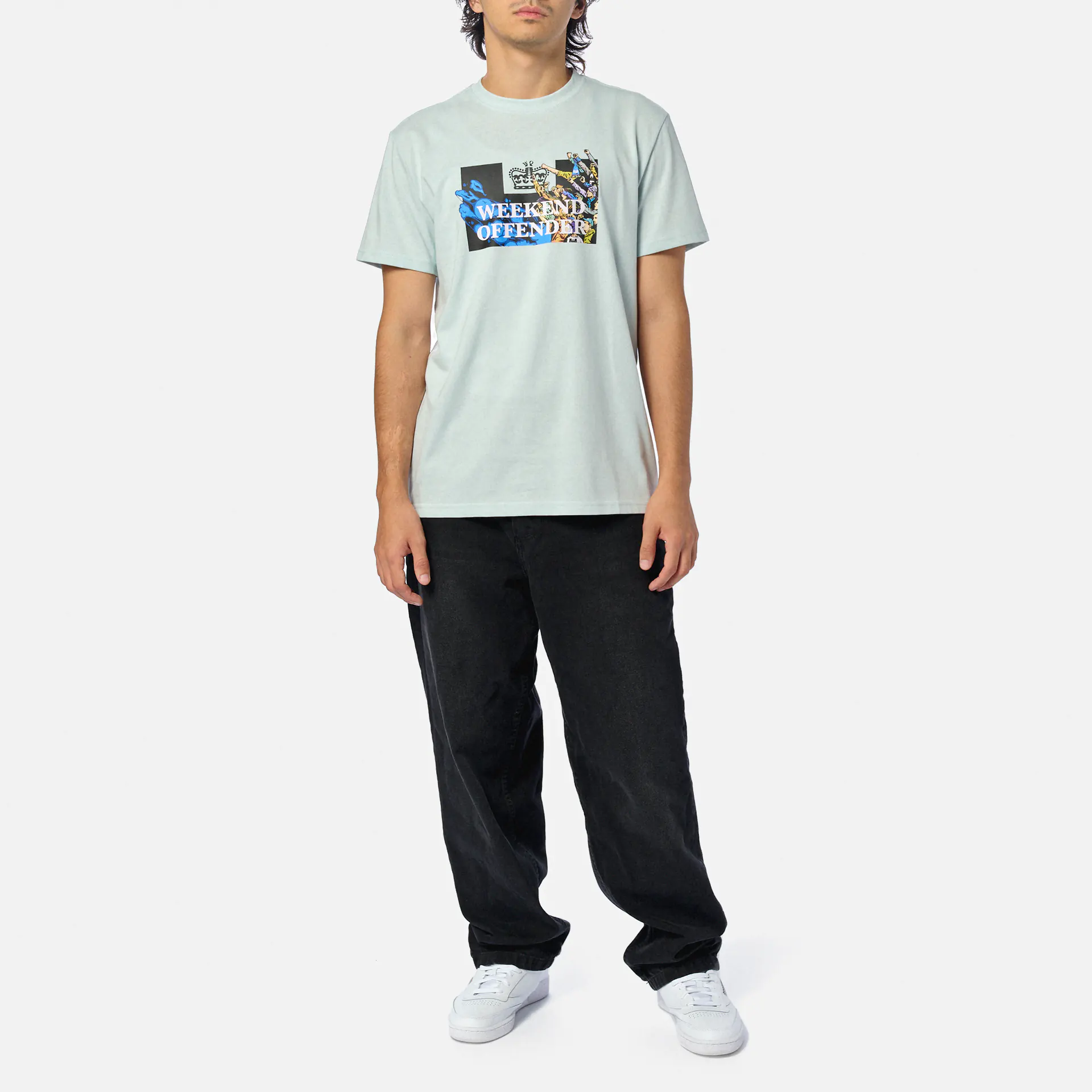 Weekend Offender Molazza T-Shirt Sea Spray Blue