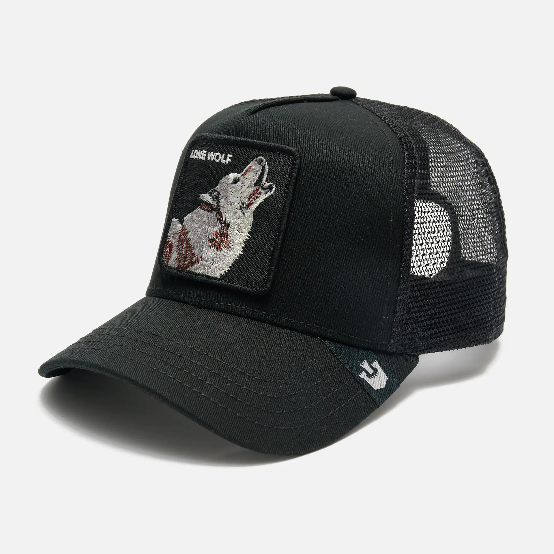 Goorin Bros The Lone Wolf Baseball Trucker Cap Black