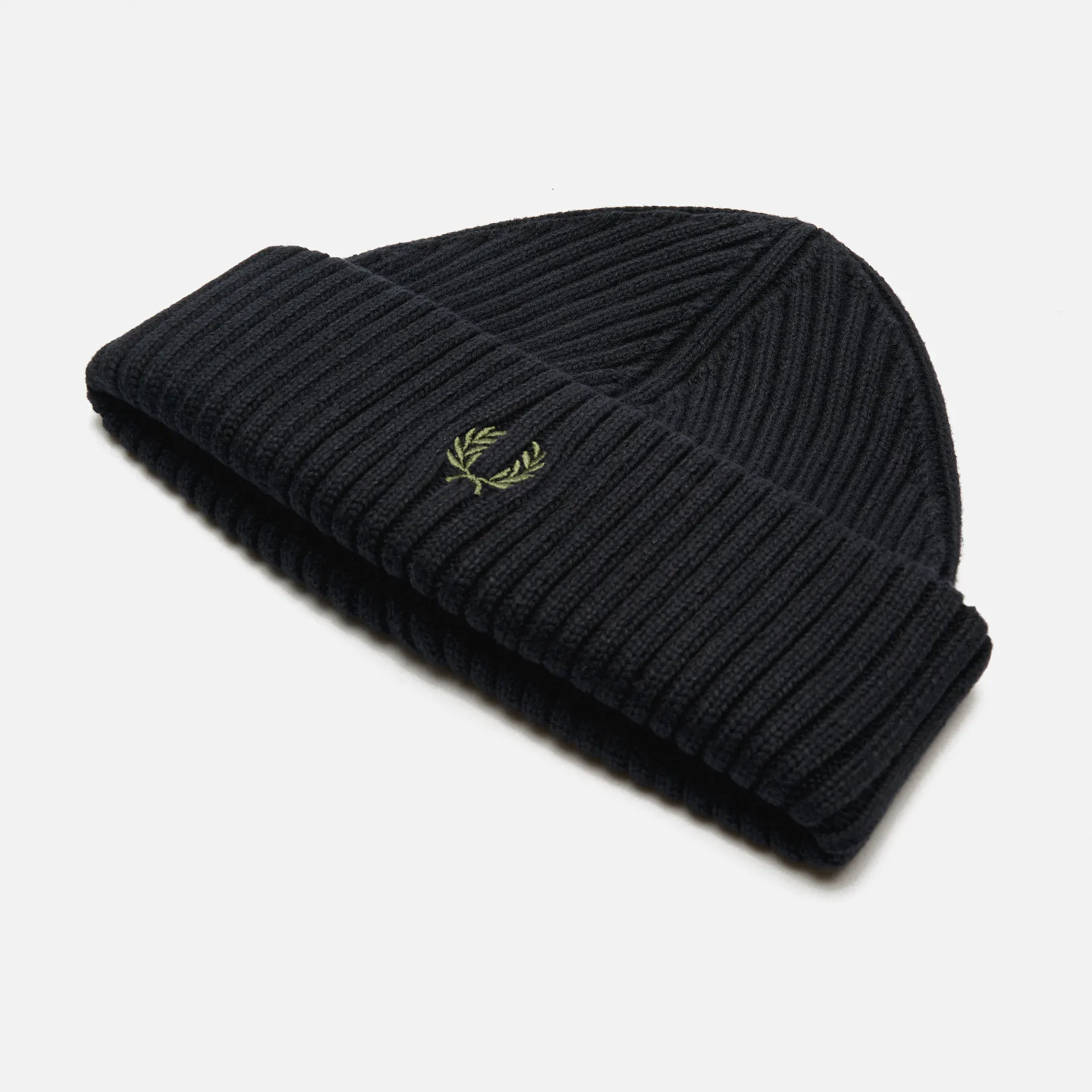 Lyle & Scott Tonal Eagle Beanie für Herren in Tiefschwarz
