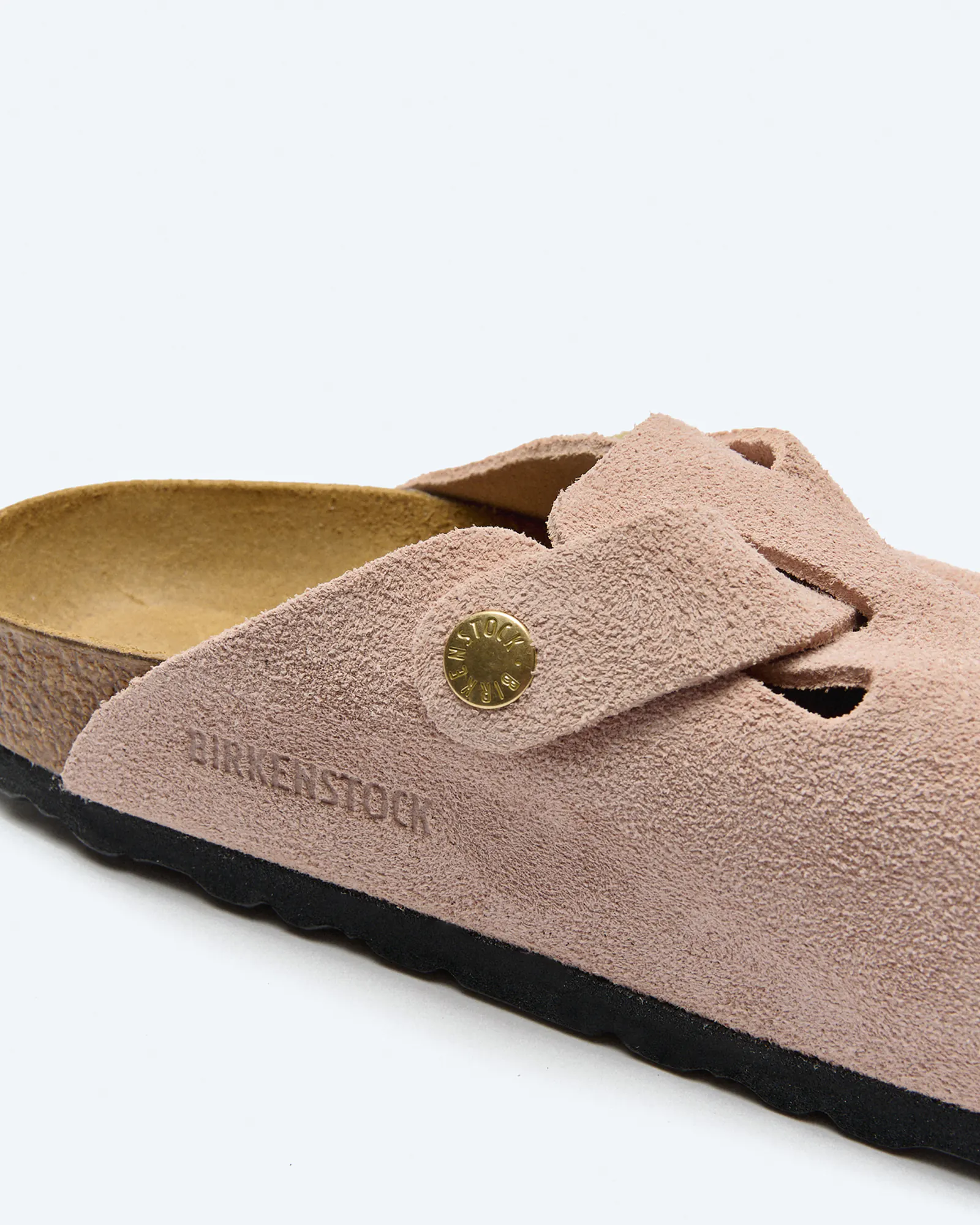 Birkenstock Boston Suede Leather (Narrow Fit) Sandals Light Rose Birkenstock Boston Suede Leather (Narrow Fit) Sandals Light Rose