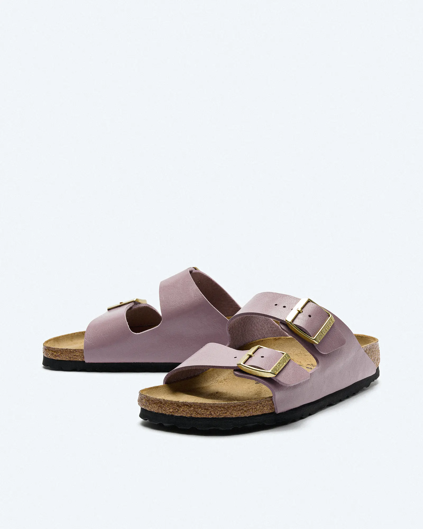 Birkenstock Arizona Birko-Flor (Narrow Fit) Sandals Graceful Faded Purple Birkenstock Arizona Birko-Flor (Narrow Fit) Sandals Graceful Faded Purple