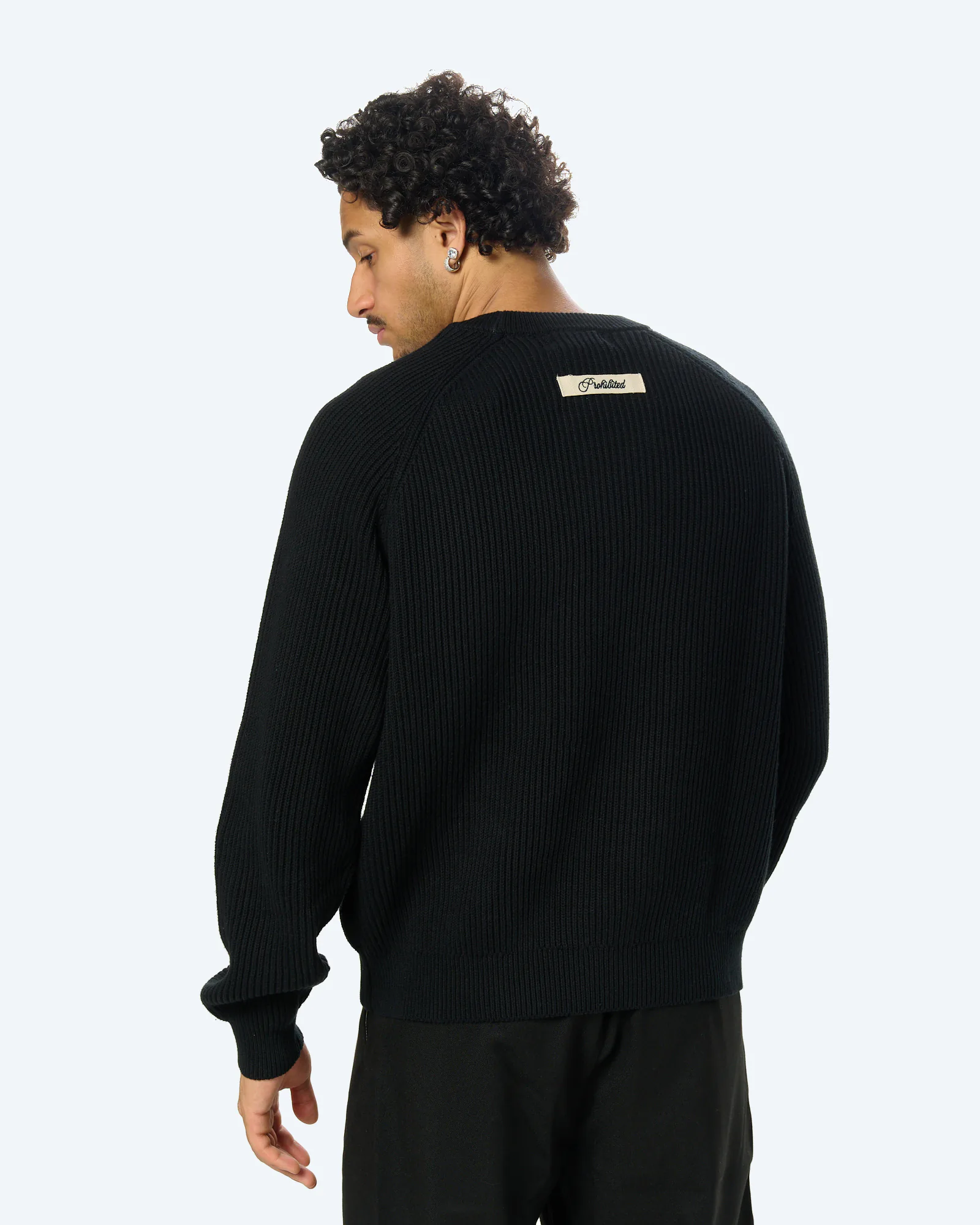 Campus Knit Sweatshirt Black