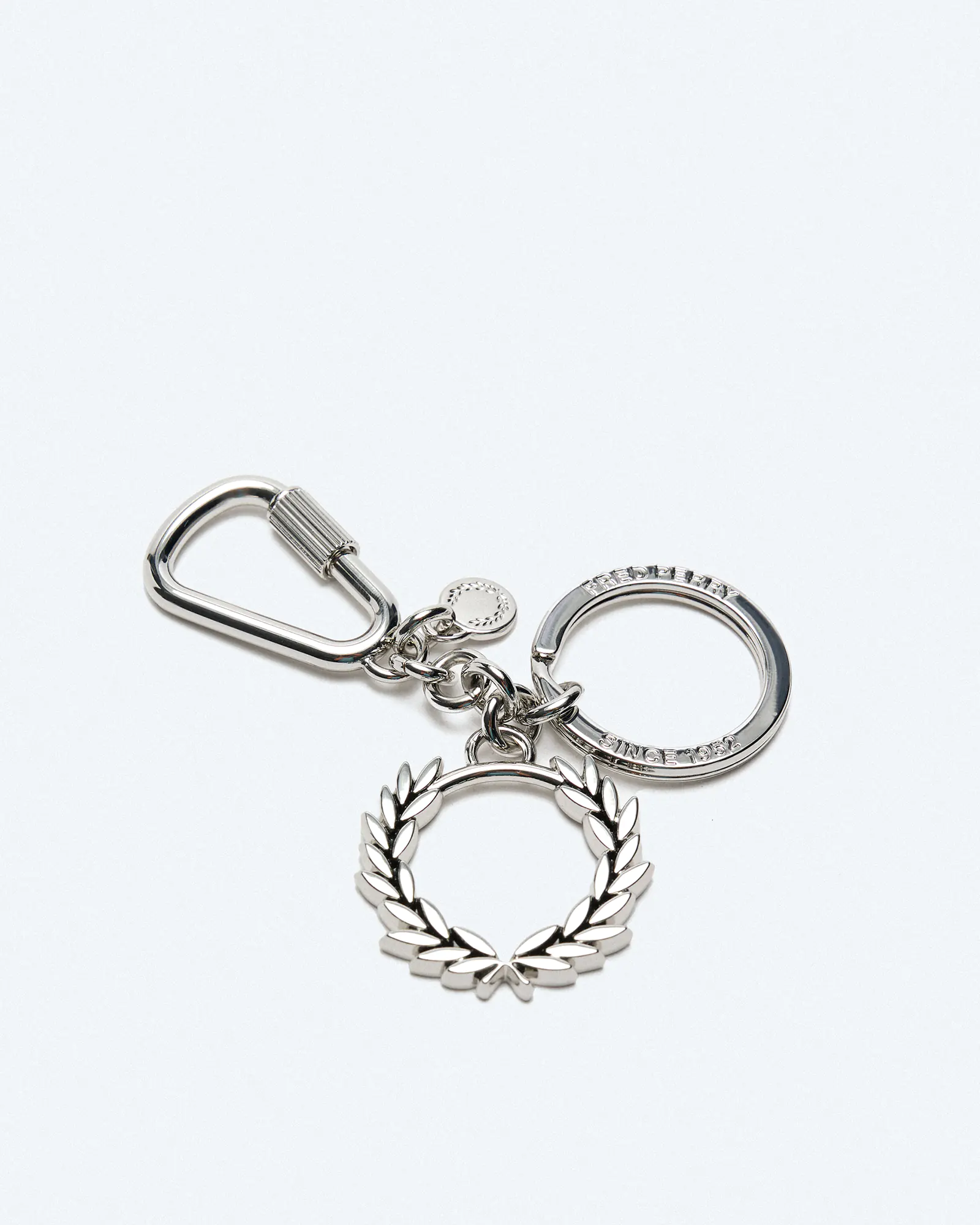 Fred Perry Laurel Wreath Keyring Shiny Silver