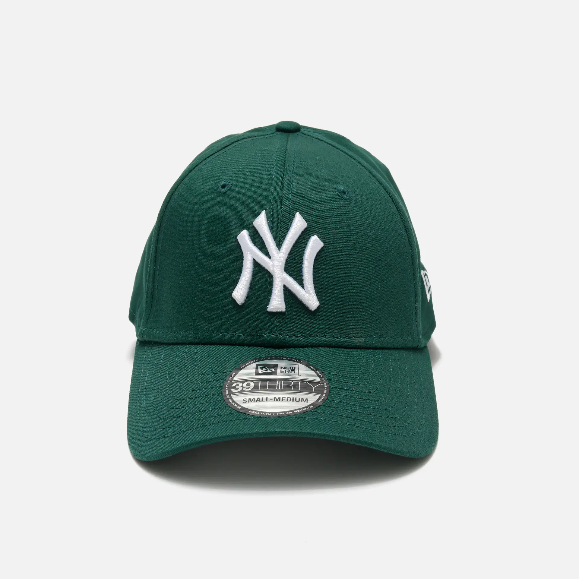 New Era MLB NY Yankees League Essential 39Thirty Stretch Fit Cap Dark Green/White