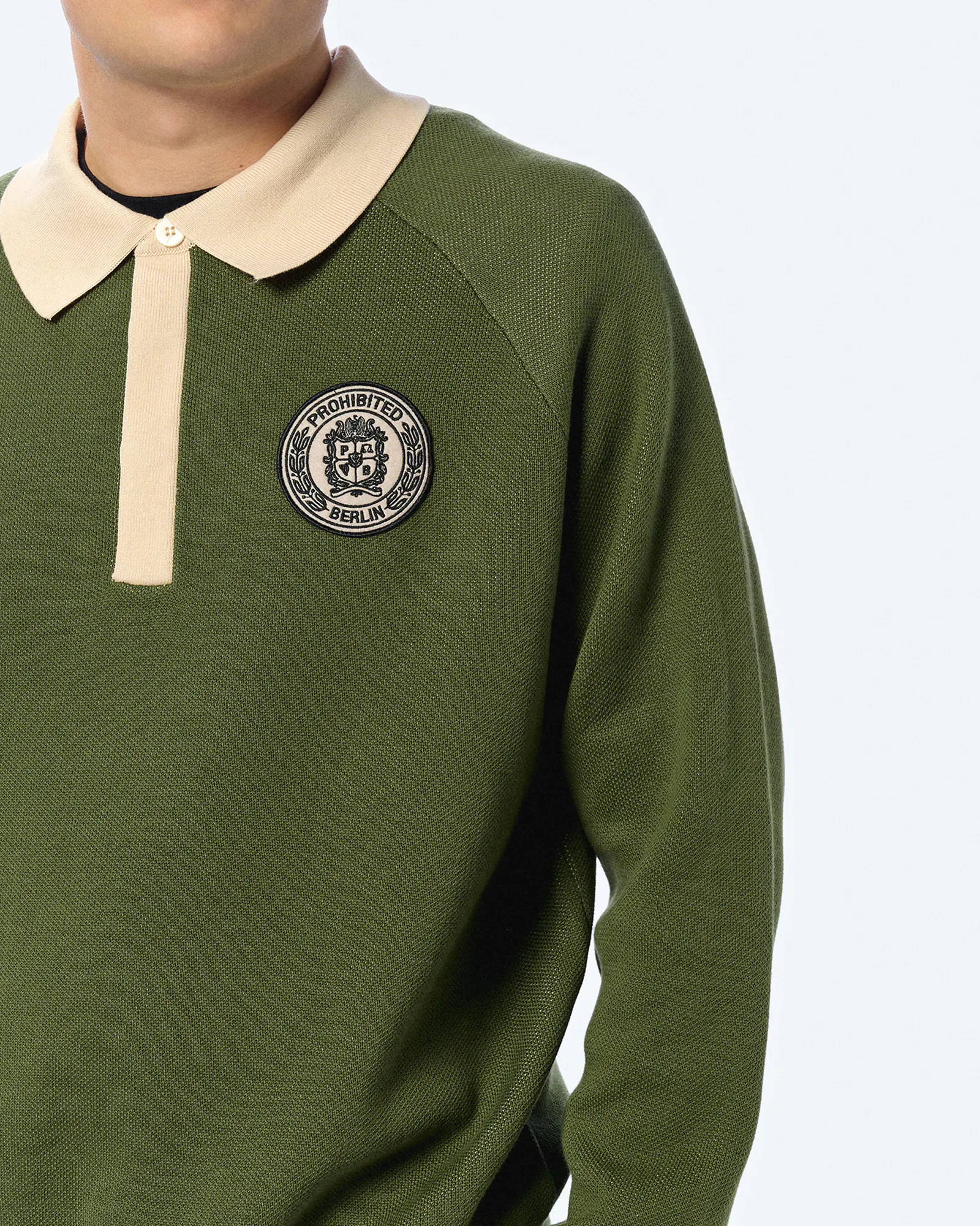 Prohibited Cup Knitted Jersey Sweatshirt Green