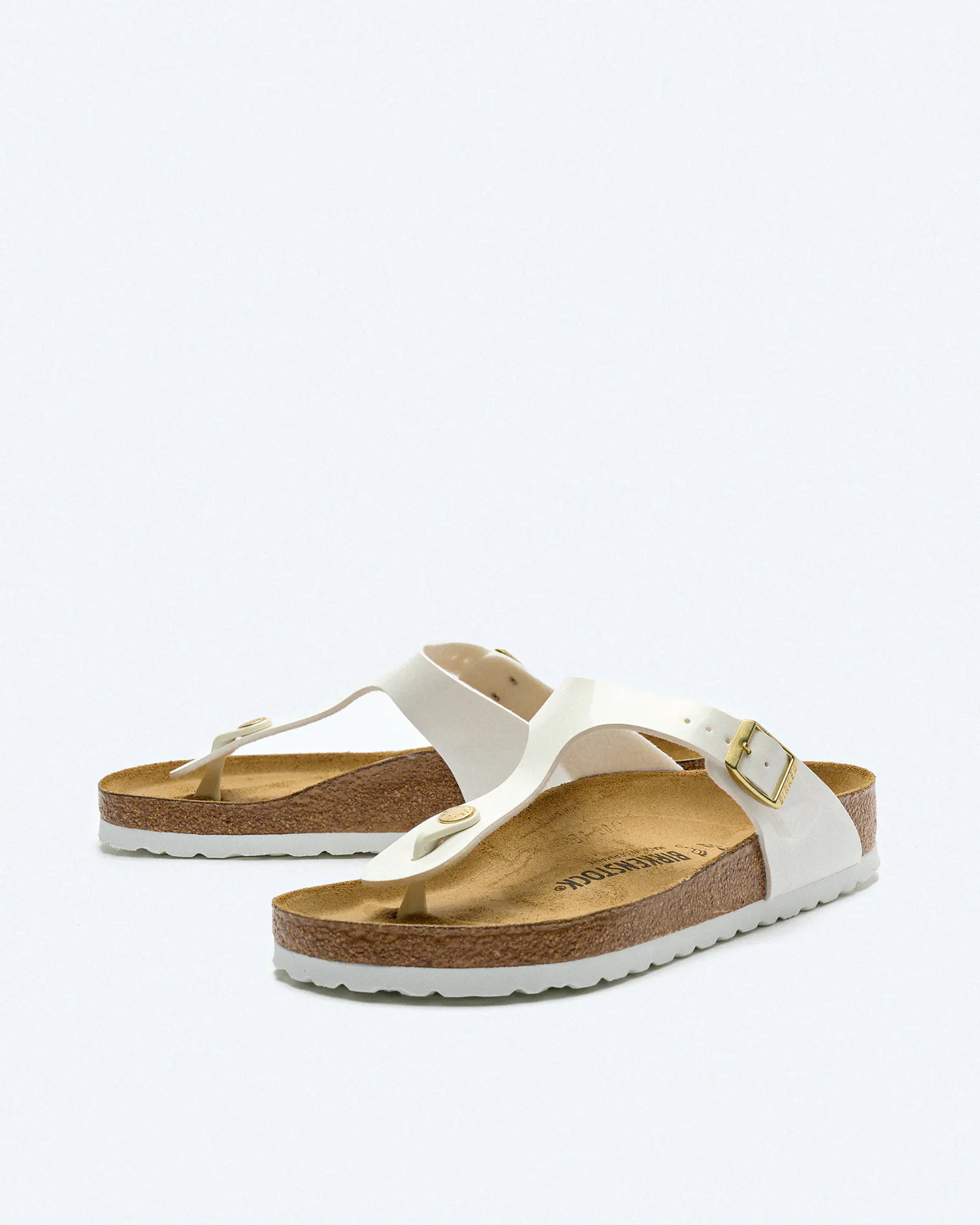 Birkenstock Gizeh Birko-Flor (Regular Fit) Sandals Patent White Birkenstock Gizeh Birko-Flor (Regular Fit) Sandals Patent White