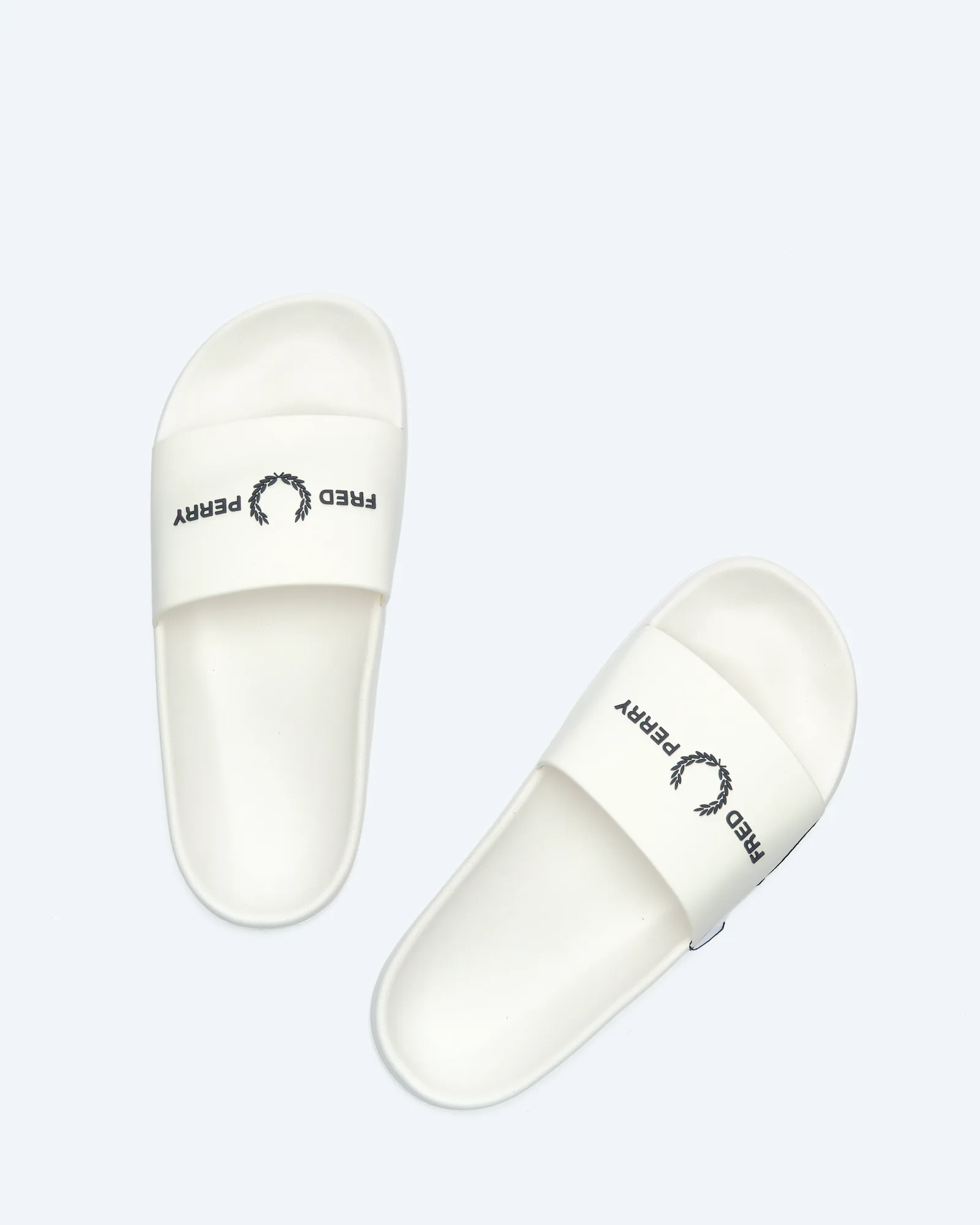 Fred Perry Branded Slides White