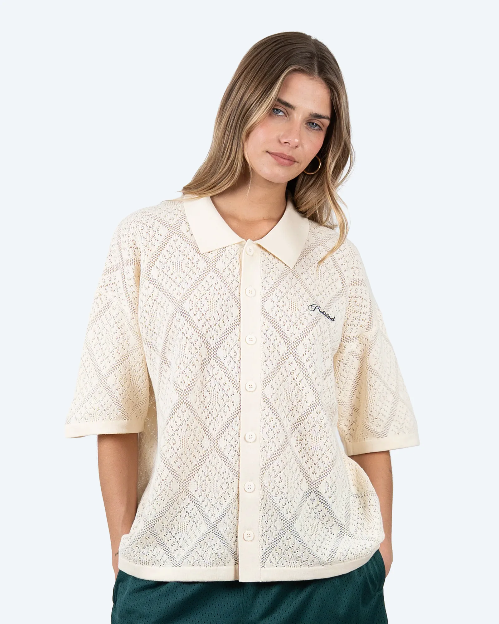 Silent Bay Lace Shirt White