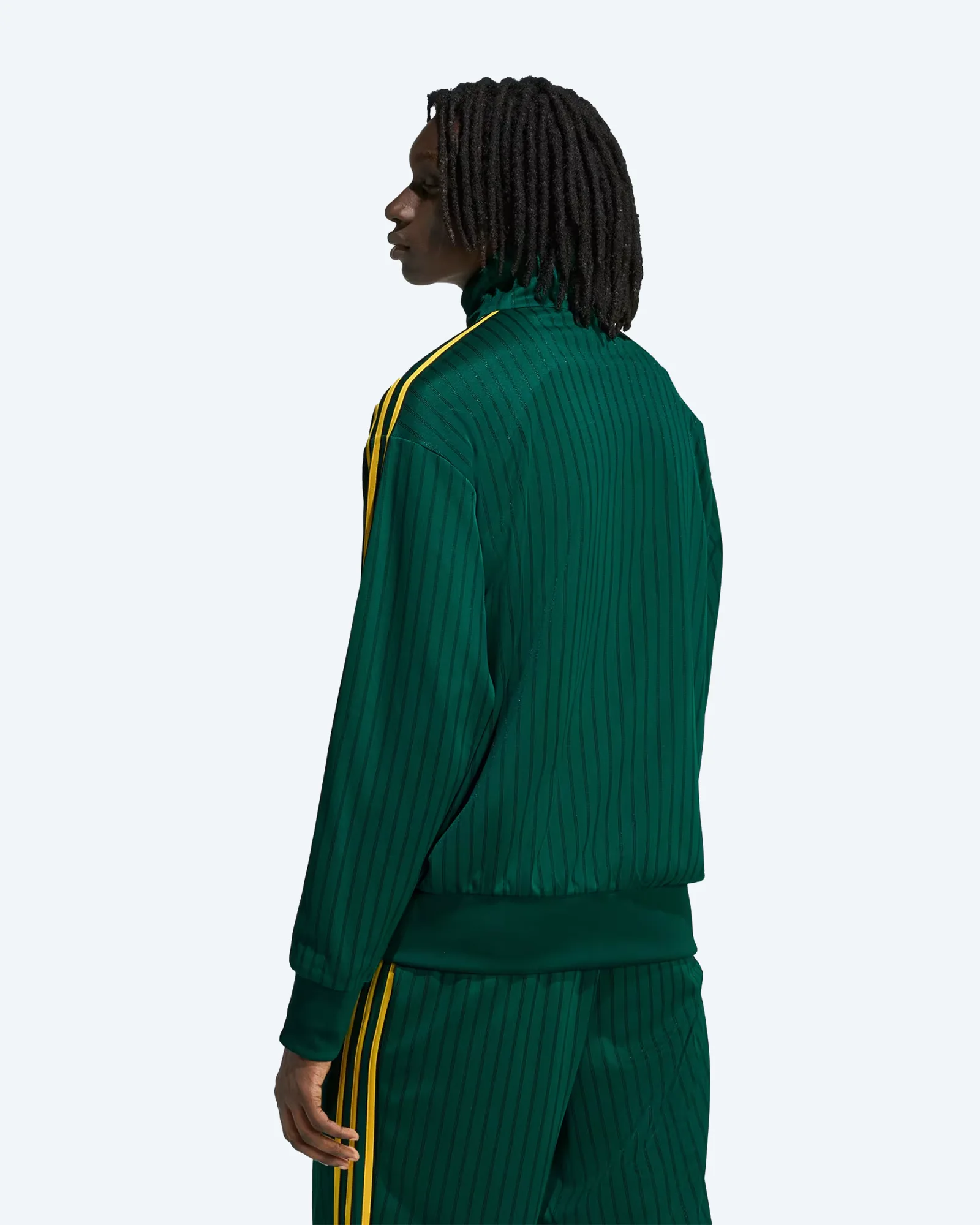 Firebird Loose Pinstripe Track Top Collegiate Green