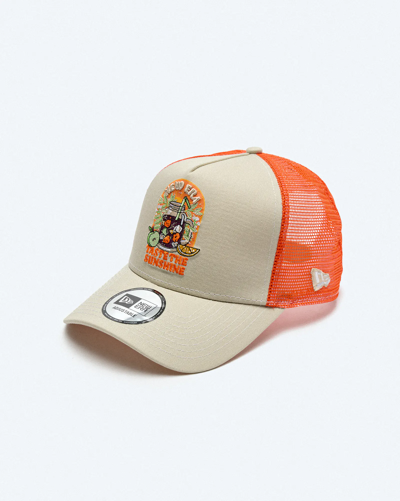 New Era Summer Patch Trucker Cap Stone/Orange New Era Summer Patch Trucker Cap Stone/Orange