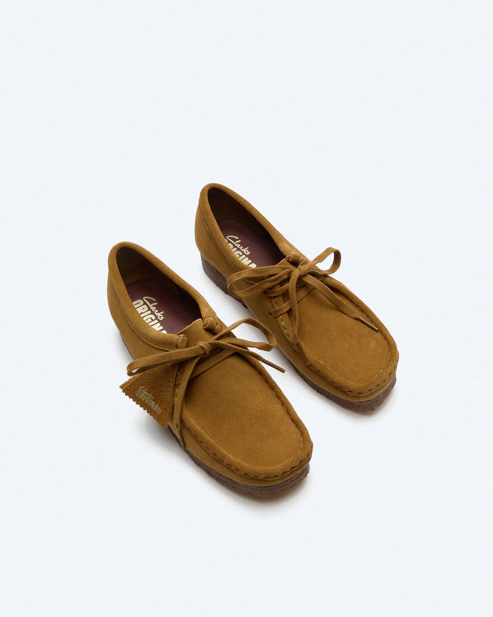 Clarks Women's Wallabee Suede Shoes Cola