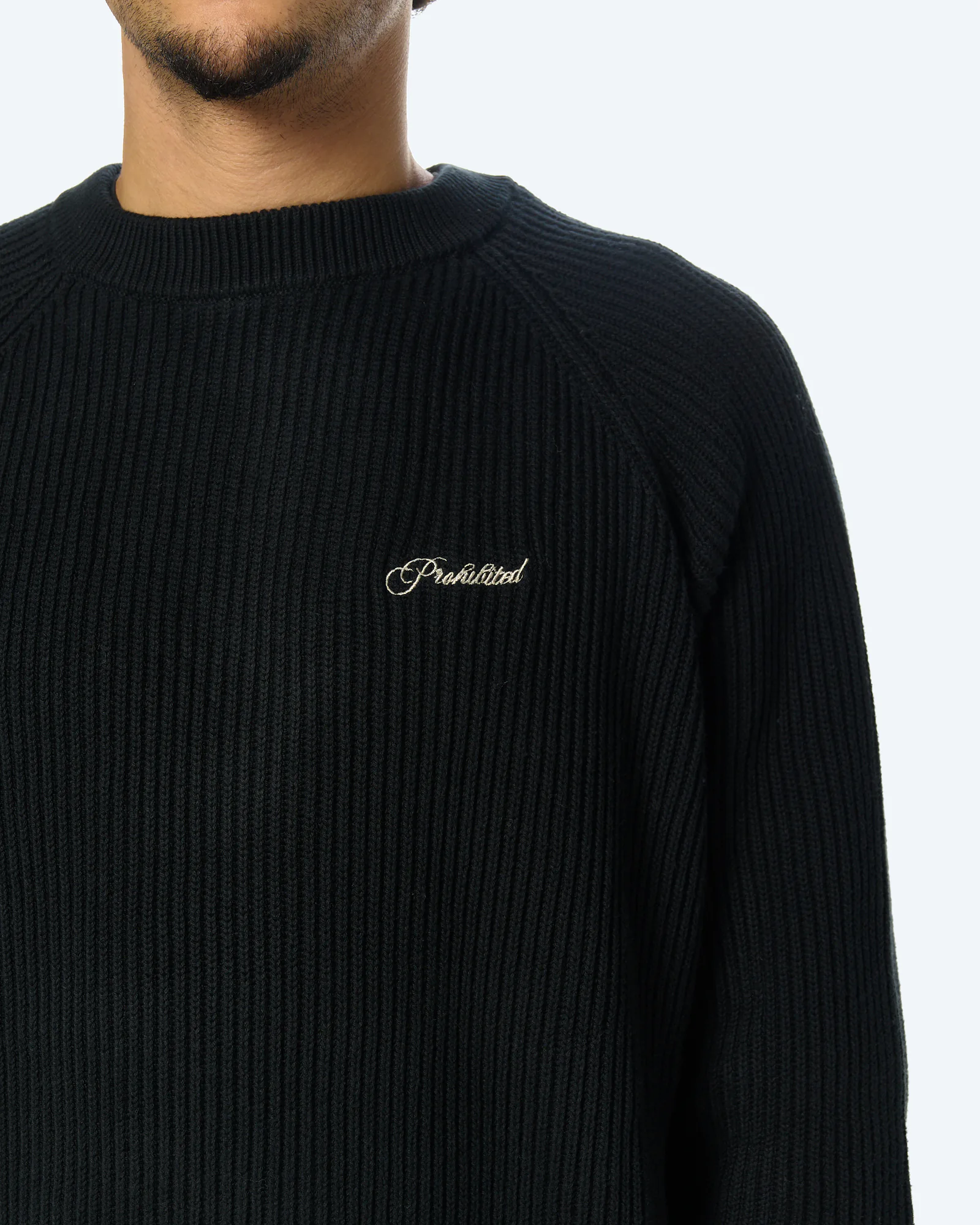 Campus Knit Sweatshirt Black