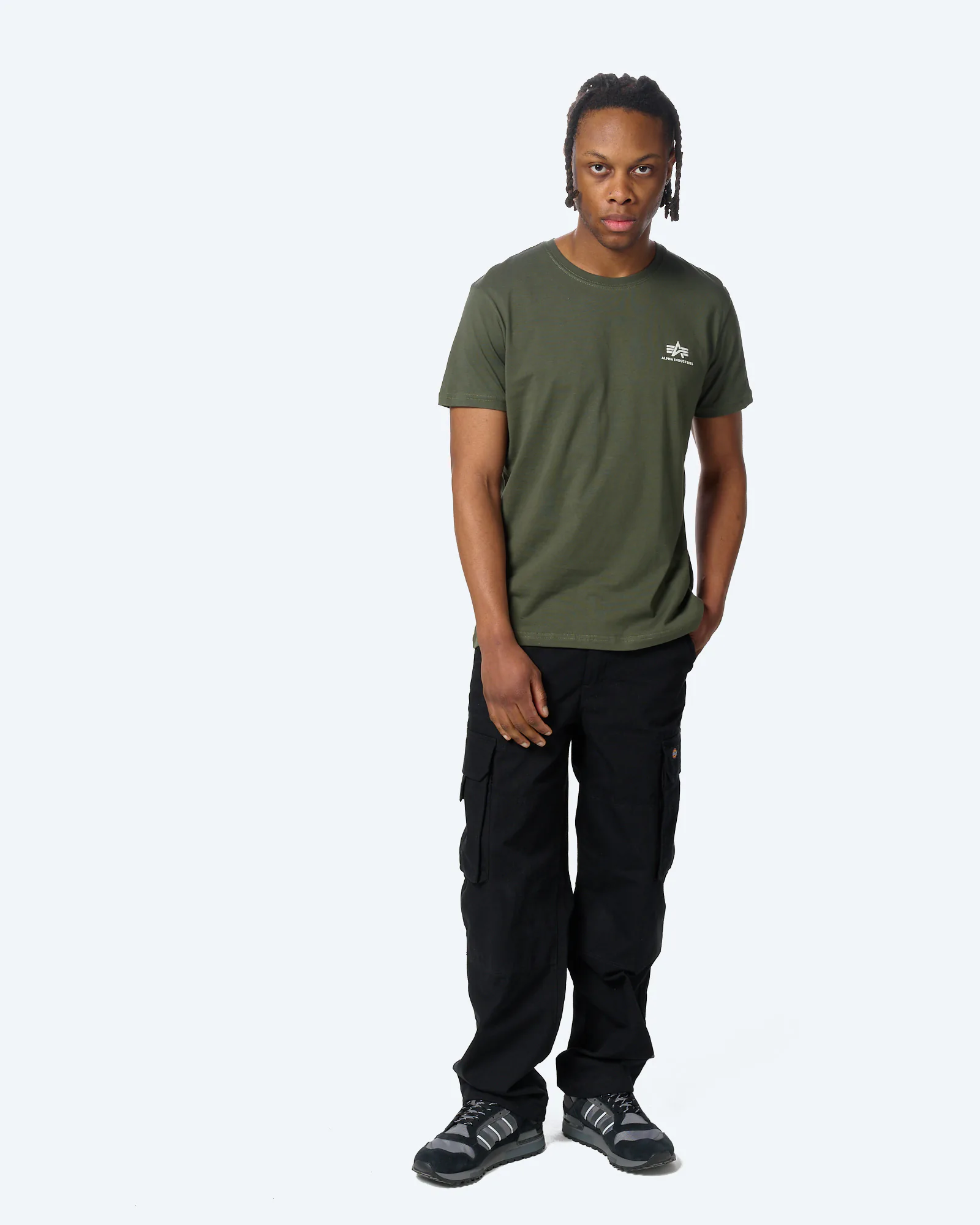 Alpha Industries Basic T-Shirt Small Logo Dark Olive
