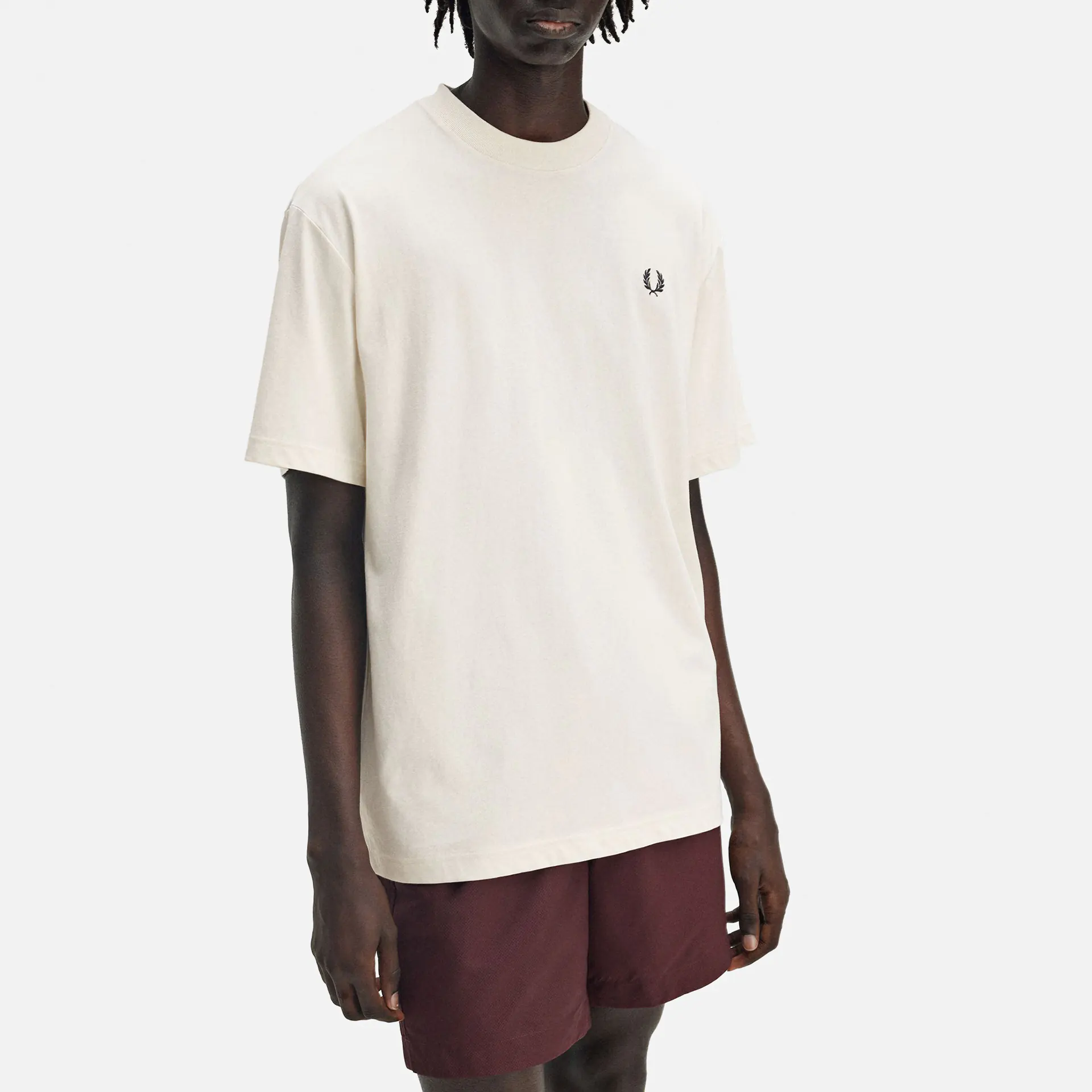 Fred Perry Embroidered Champion T-Shirt Ecru